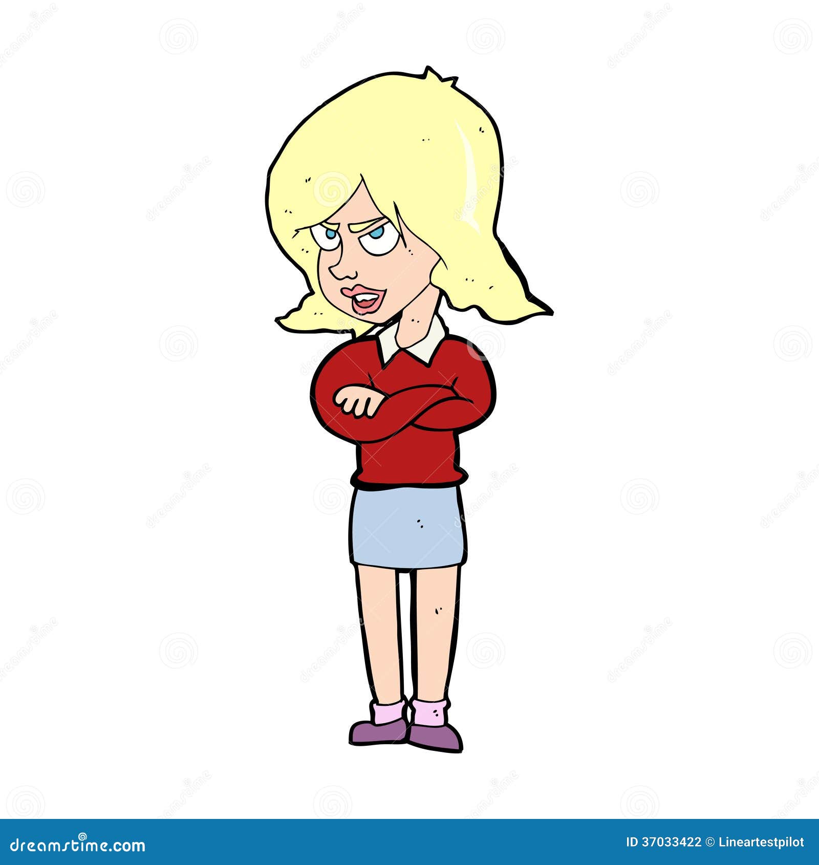 Cartoon Angry Woman Stock Photography - Image: 37033422