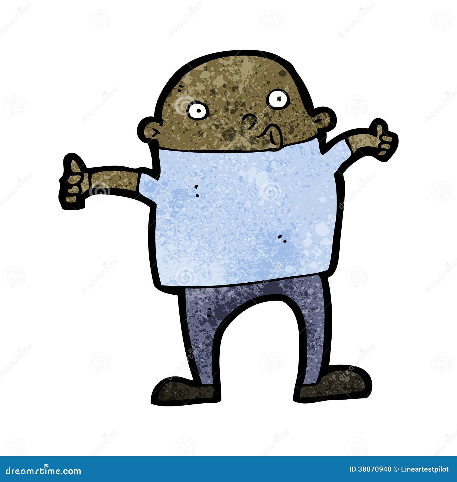 Cartoon Bald Man Stock Photo - Image: 38070940