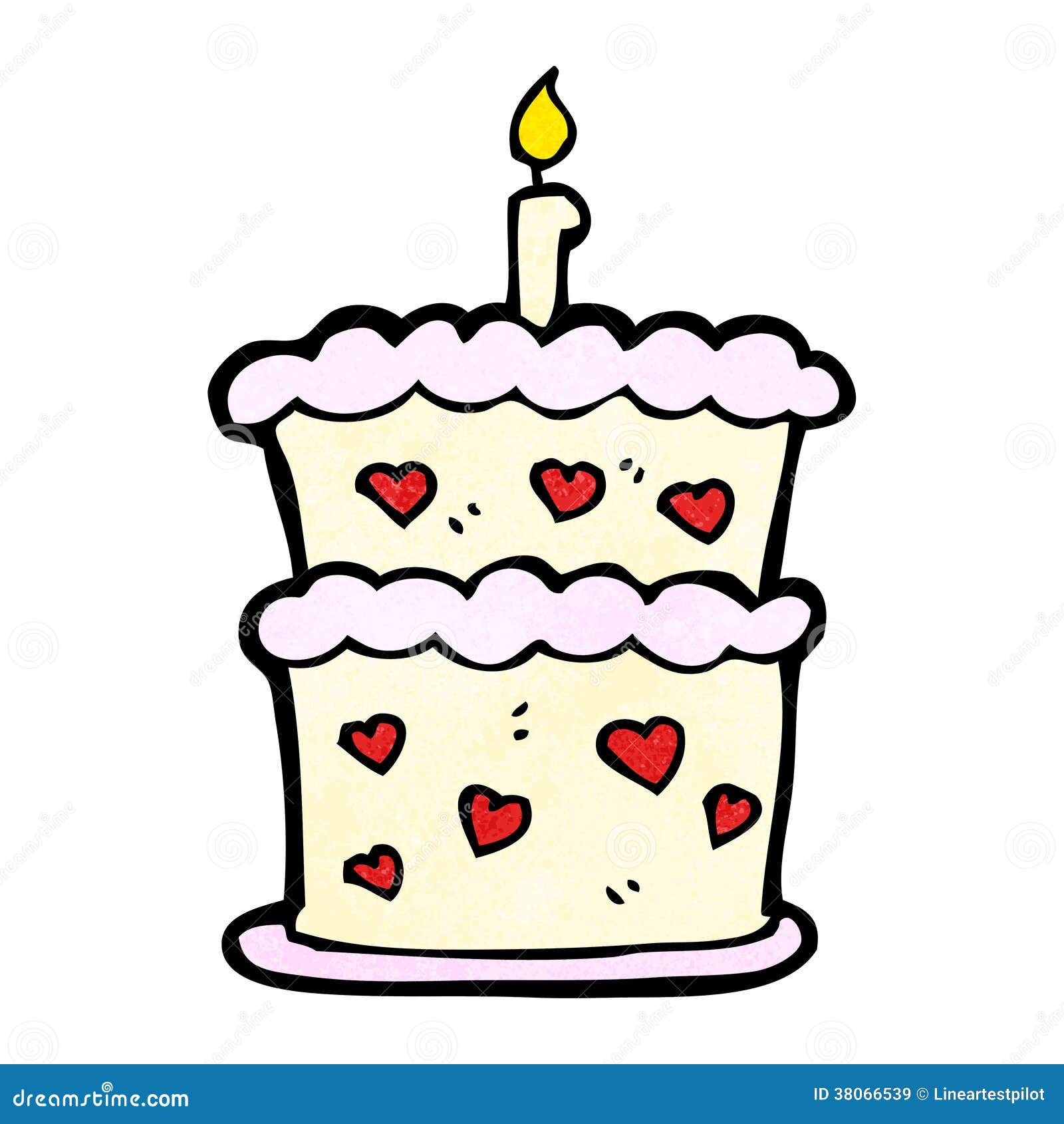 Cartoon Birthday Cake Royalty Free Stock Images - Image: 38066539