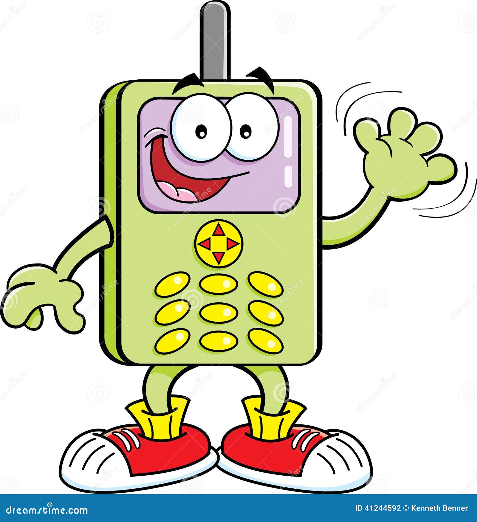 Cartoon Cell Phone Stock Vector - Image: 41244592