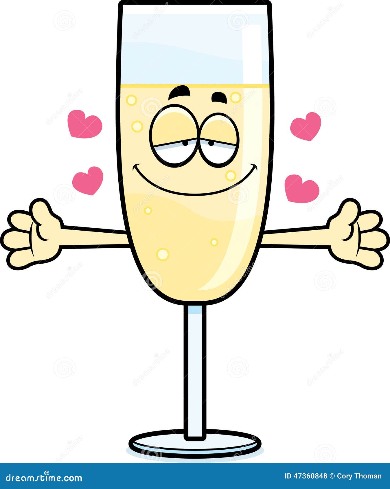 Cartoon Champagne Hug Stock Vector - Image: 47360848