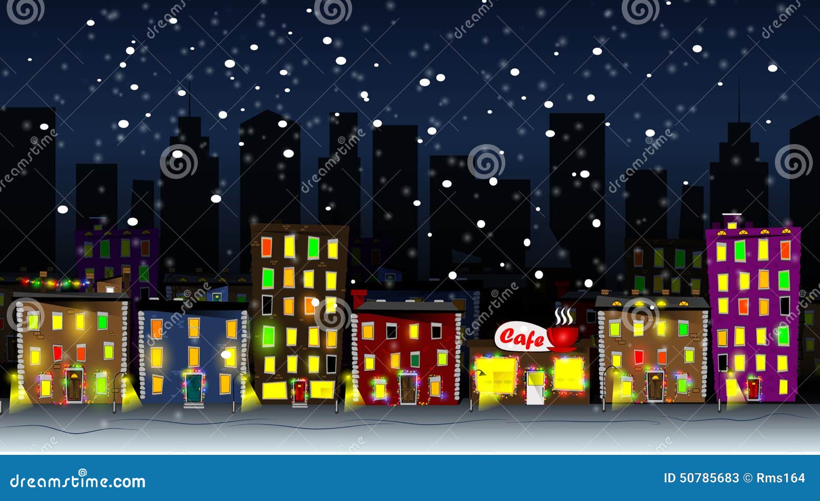 cartoon city stock vector image 50785683 christmas ornament houses