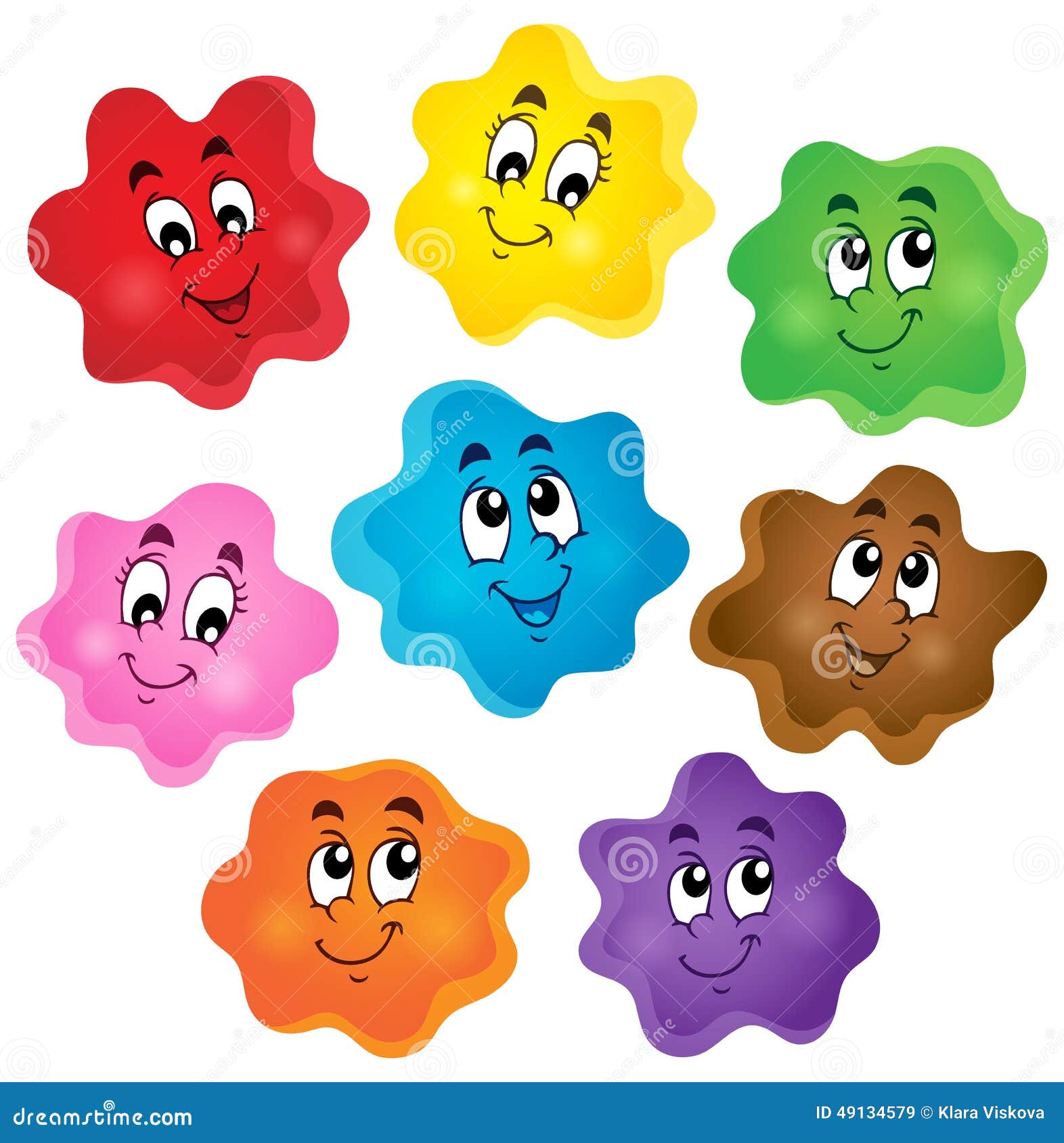 Cartoon Color Shapes Collection Stock Vector - Image: 49134579