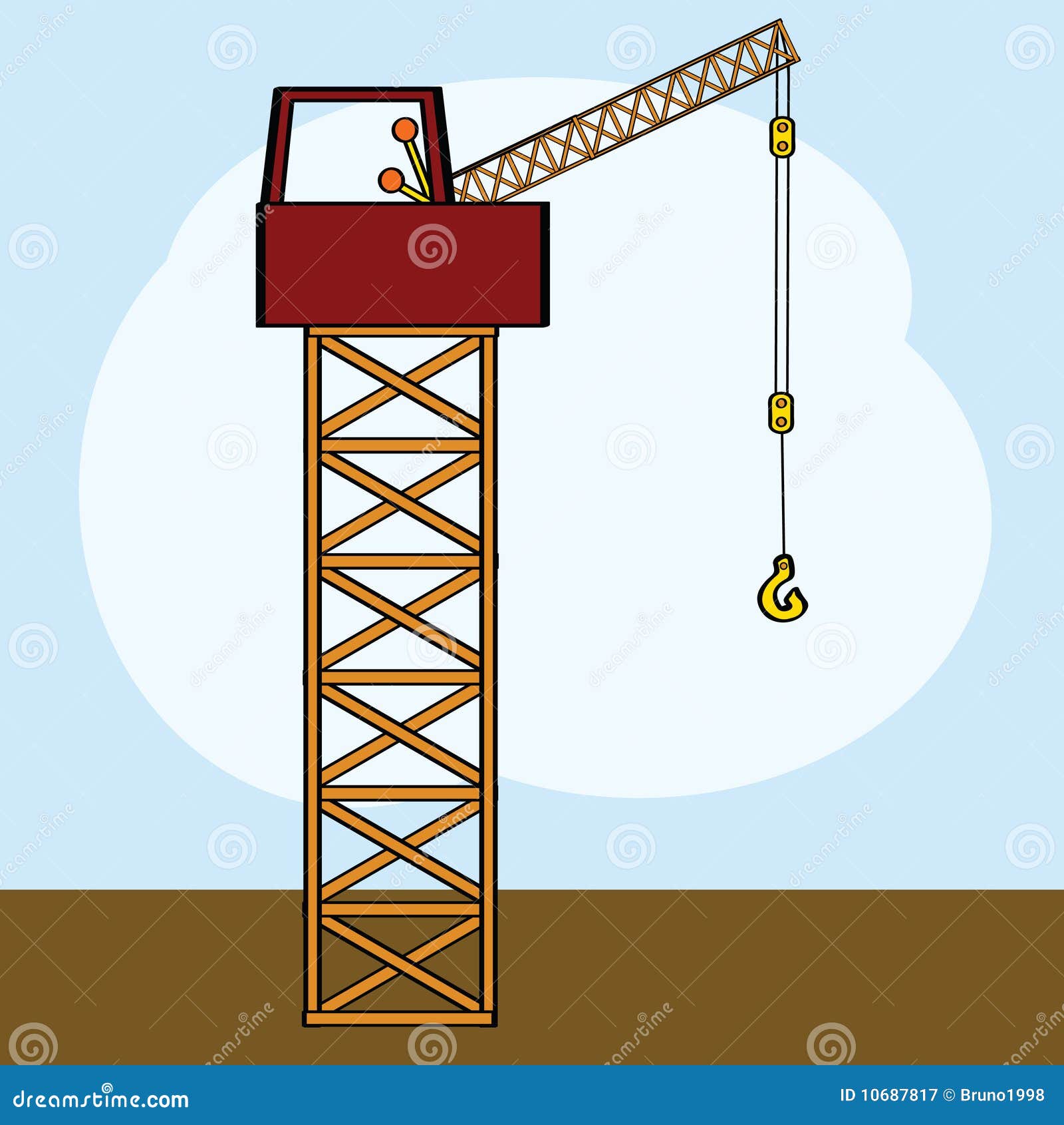 Cartoon Crane Royalty Free Stock Photography - Image: 10687817