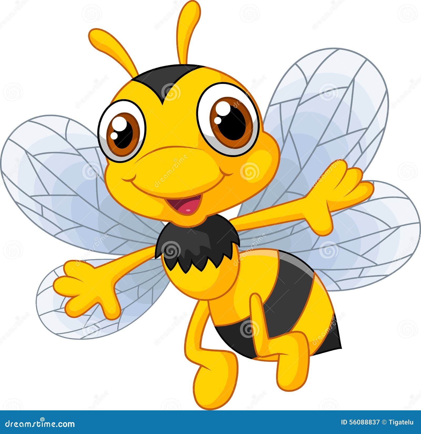 Cartoon Cute Bees Stock Illustration - Image: 56088837