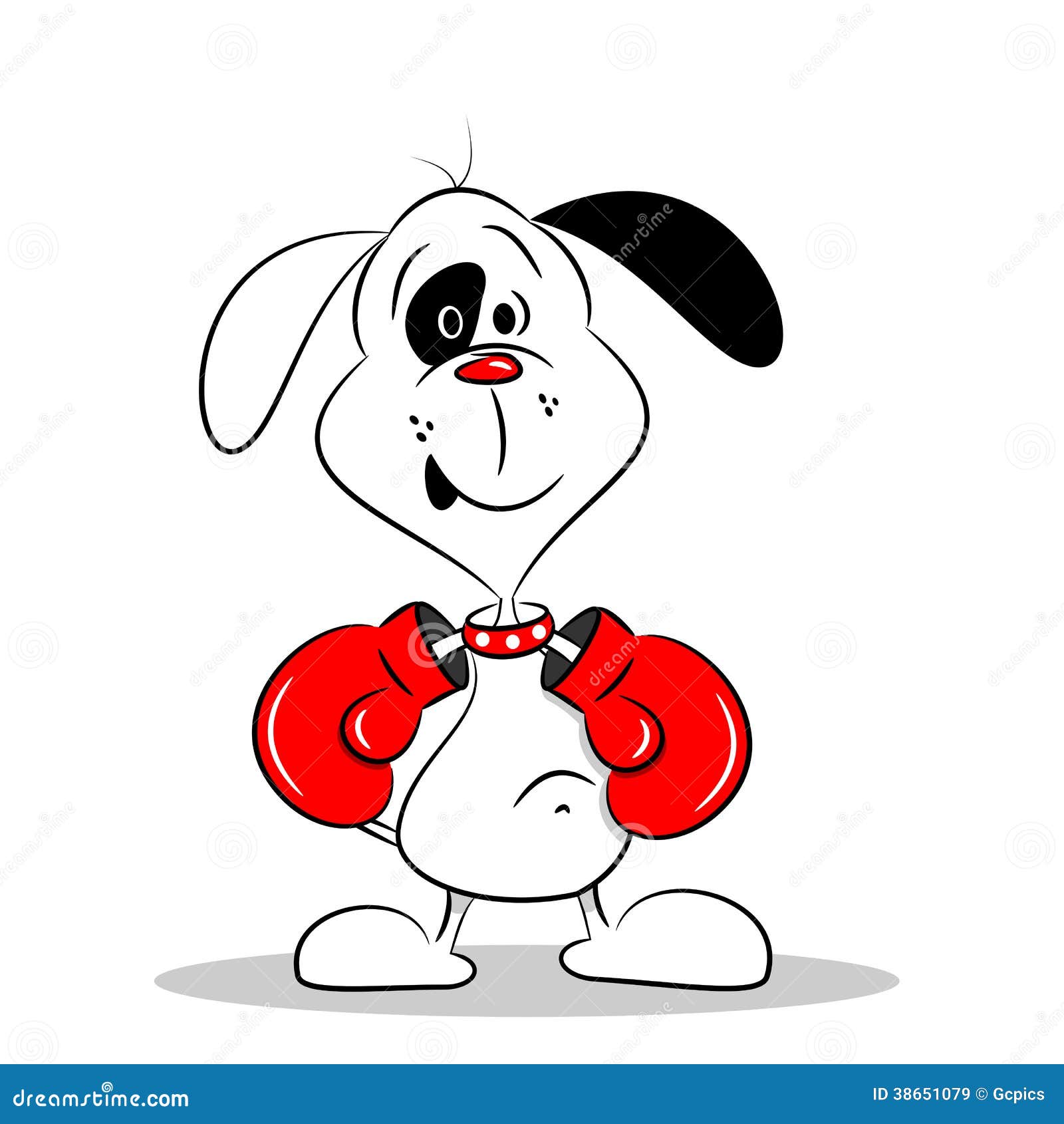 Cartoon Dog With Boxing Gloves Royalty Free Stock Images - Image: 38651079
