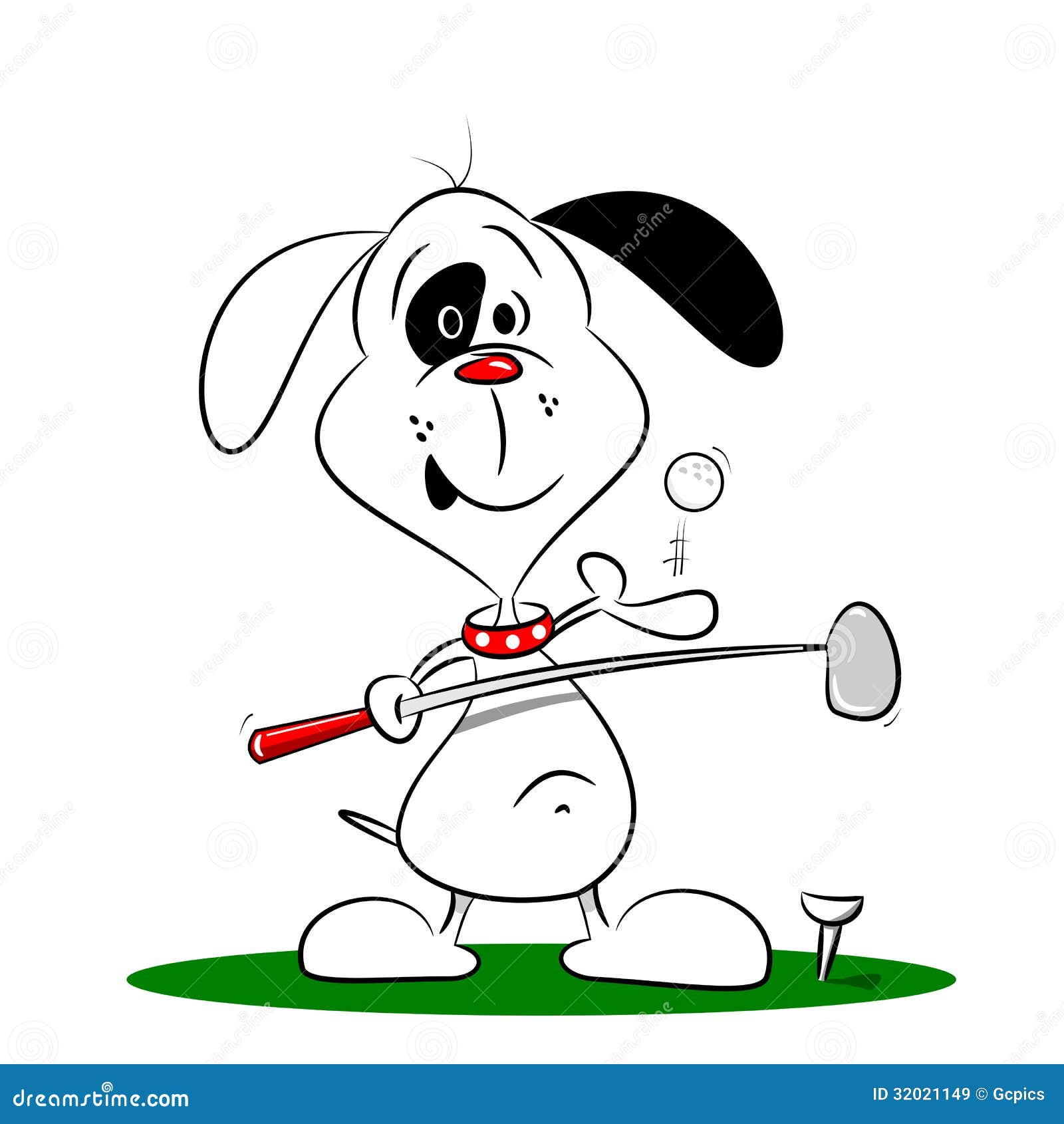 dog golfing clipart - photo #10