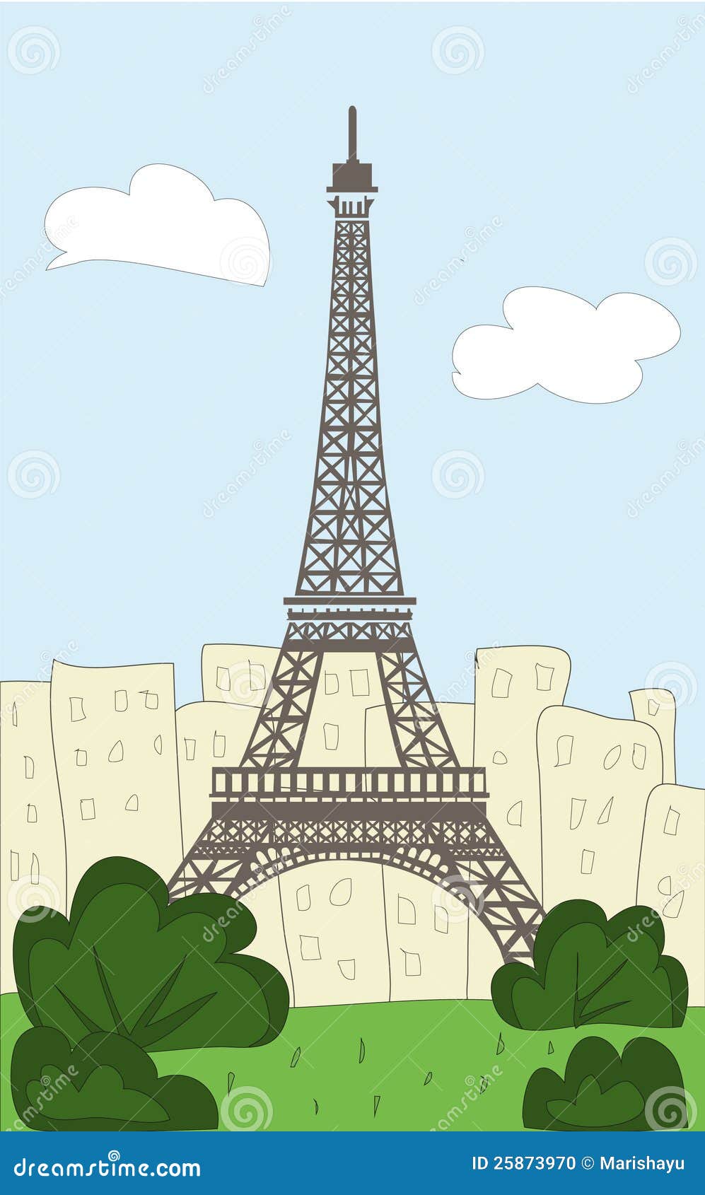 Cartoon Eiffel Tower Stock Photo - Image: 25873970