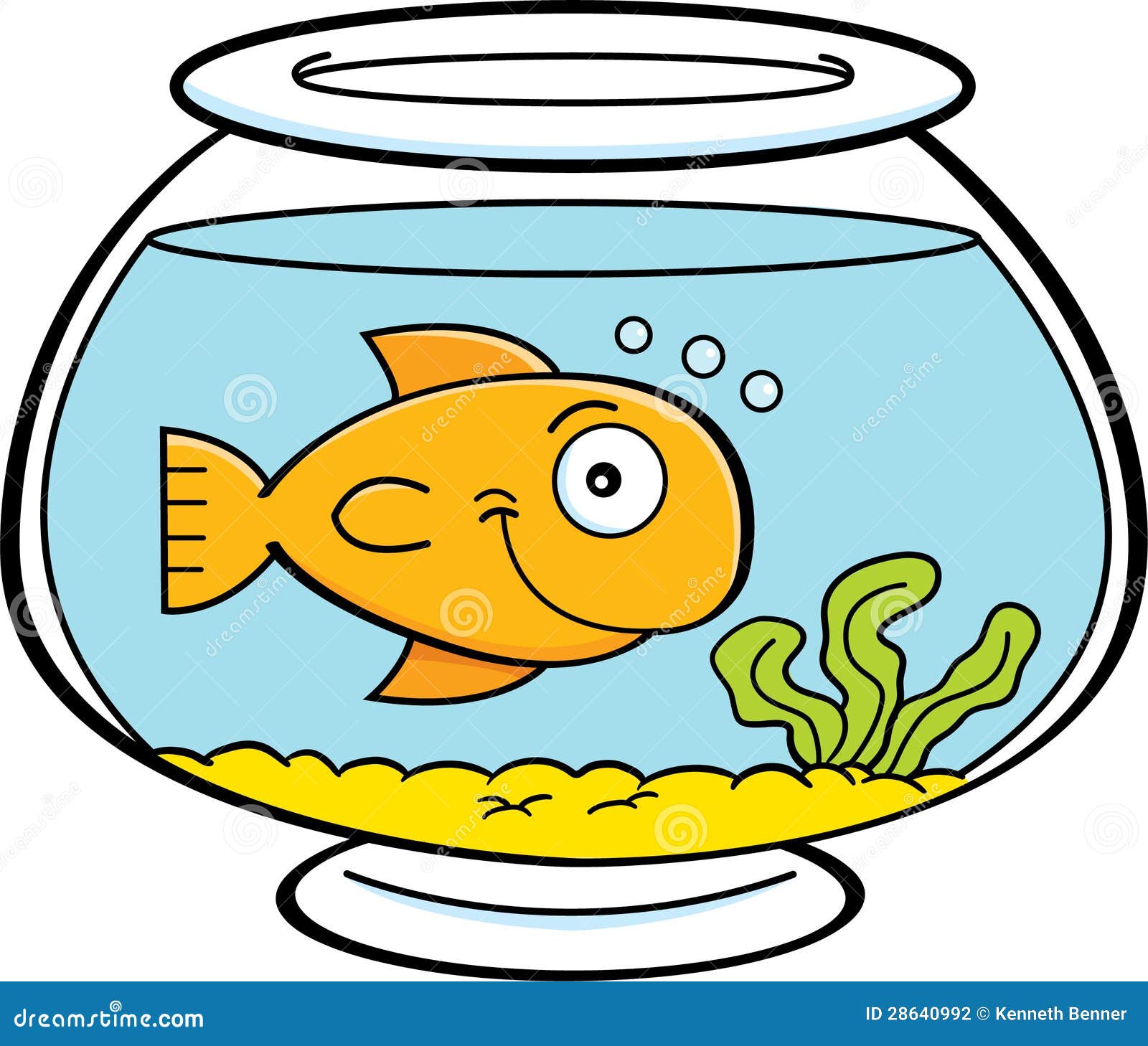 Cartoon Fish In A Fish Bowl Stock Photography - Image: 28640992