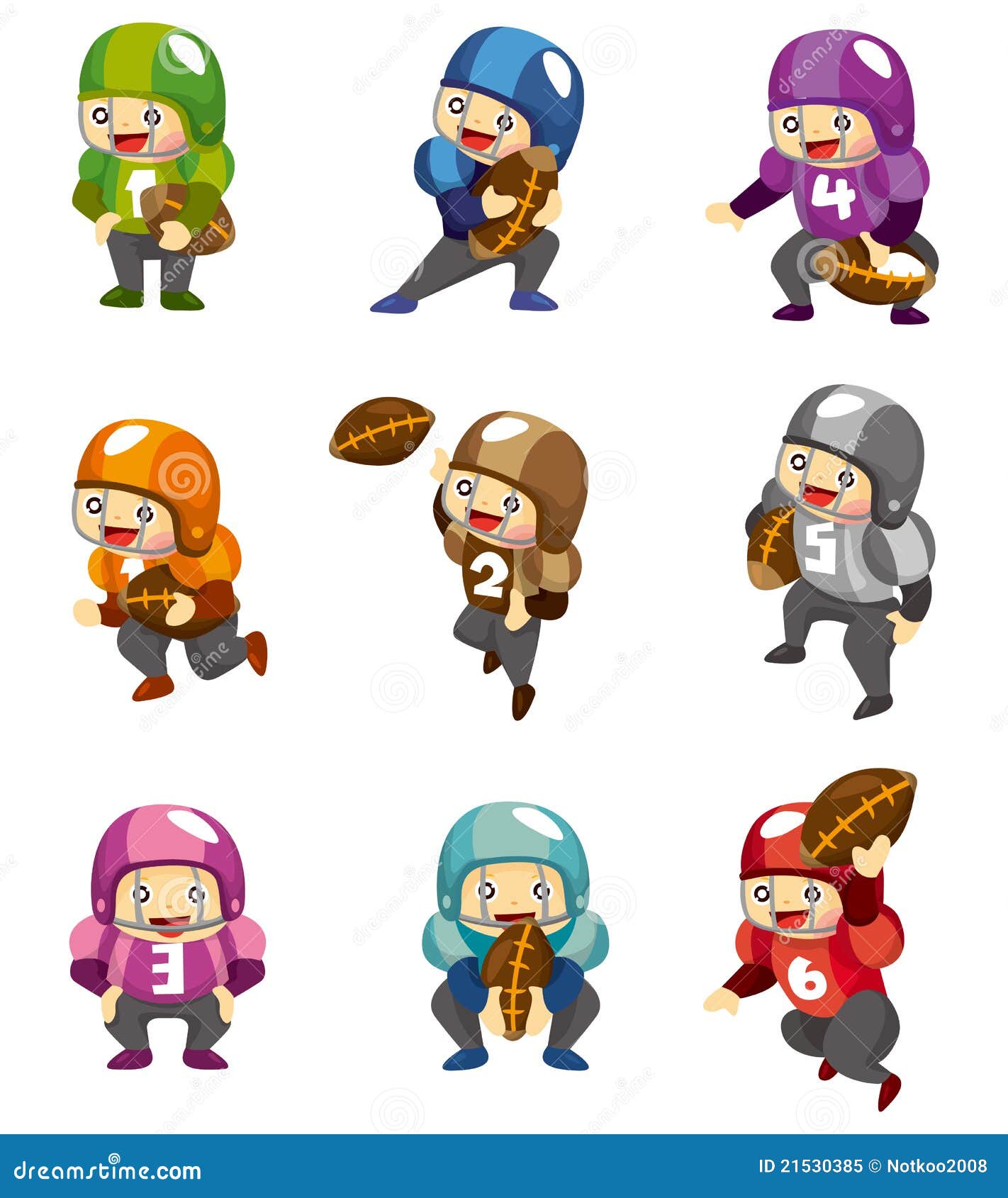 Cartoon Football Player Icon Royalty Free Stock Photo - Image: 21530385