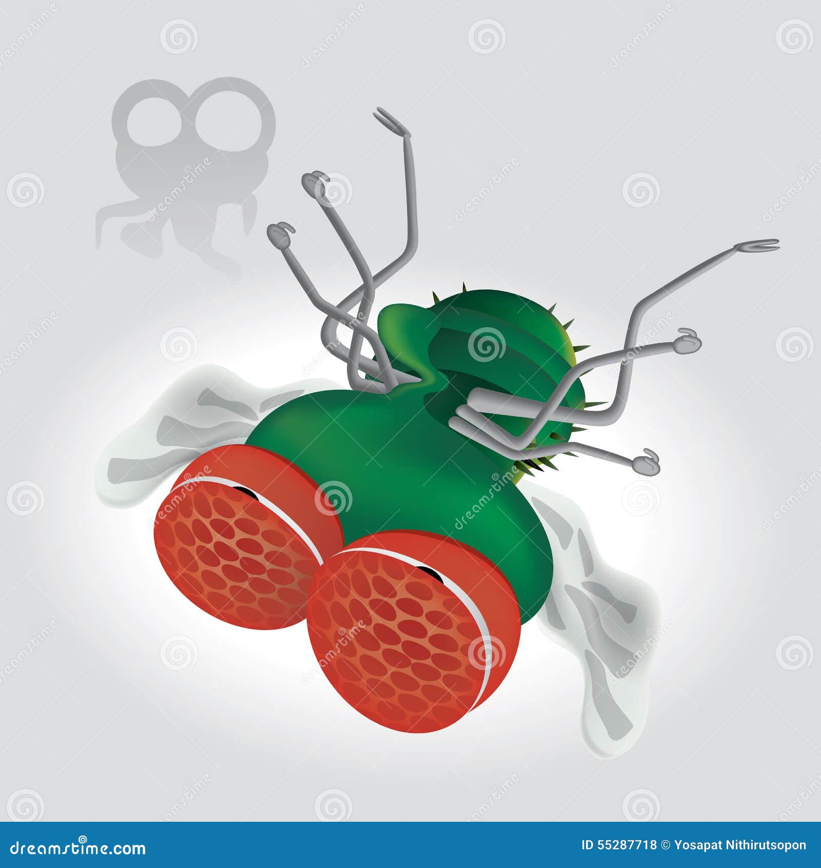 Cartoon Housefly Stock Illustration - Image: 55287718