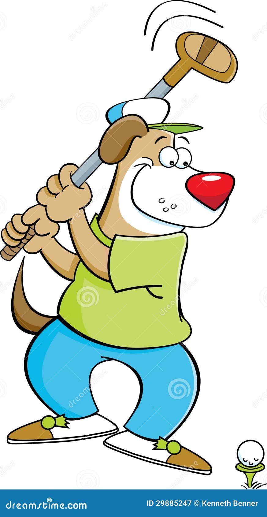 dog golfing clipart - photo #9