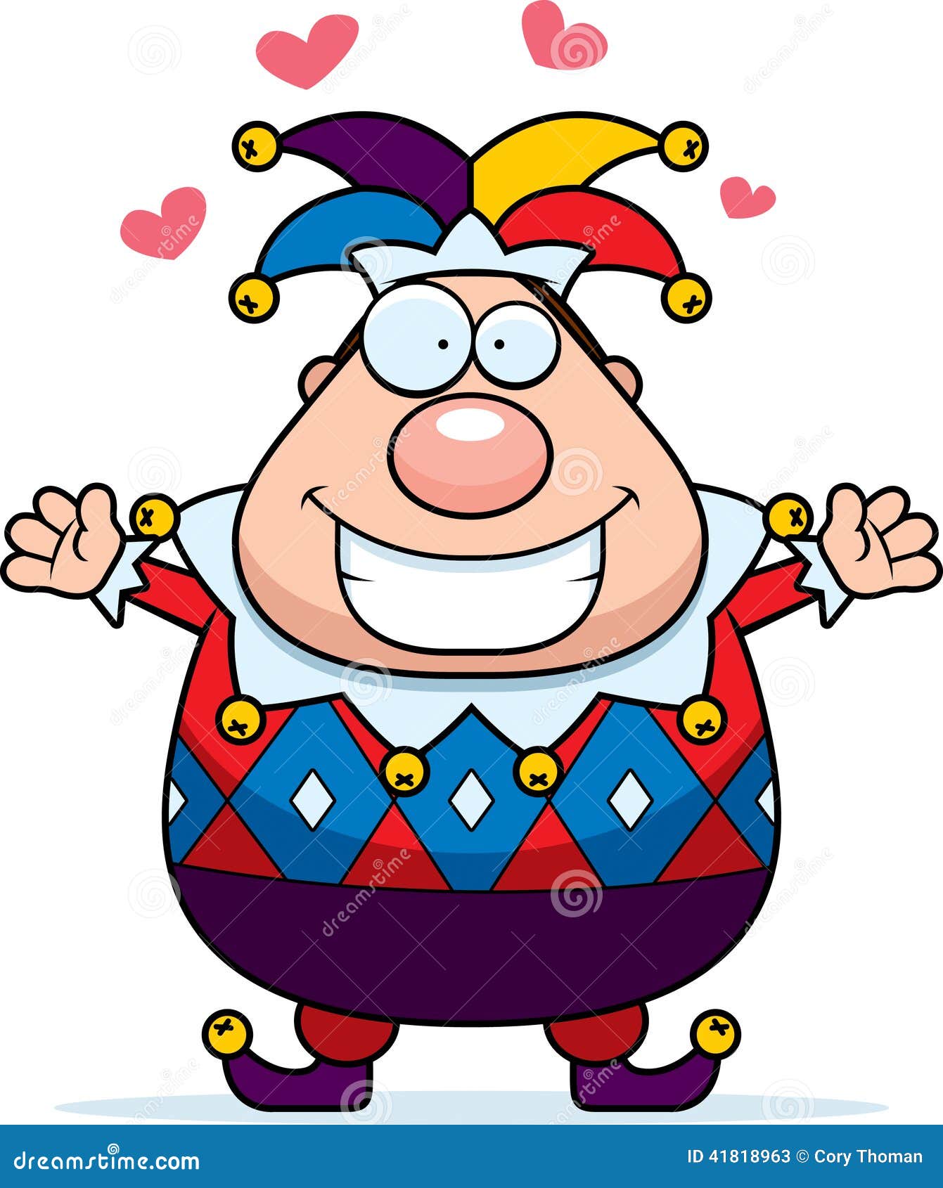 Cartoon Jester Hug Stock Vector - Image: 41818963
