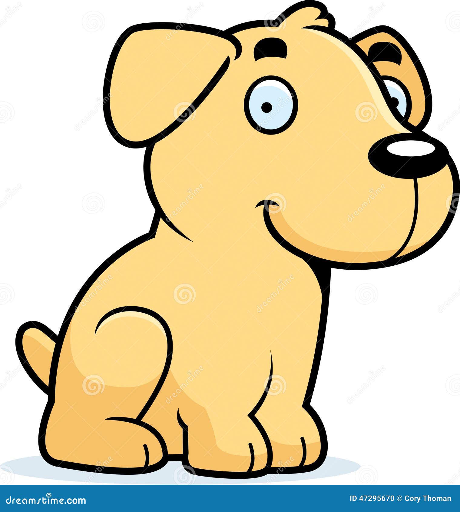 Cartoon Labrador Sitting Stock Vector - Image: 47295670