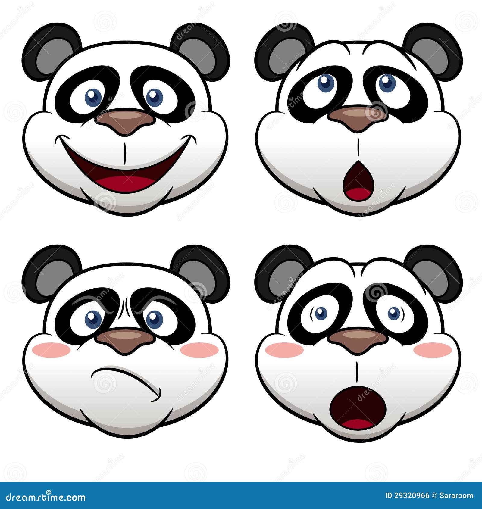 Cartoon Panda Face Royalty Free Stock Image - Image: 29320966