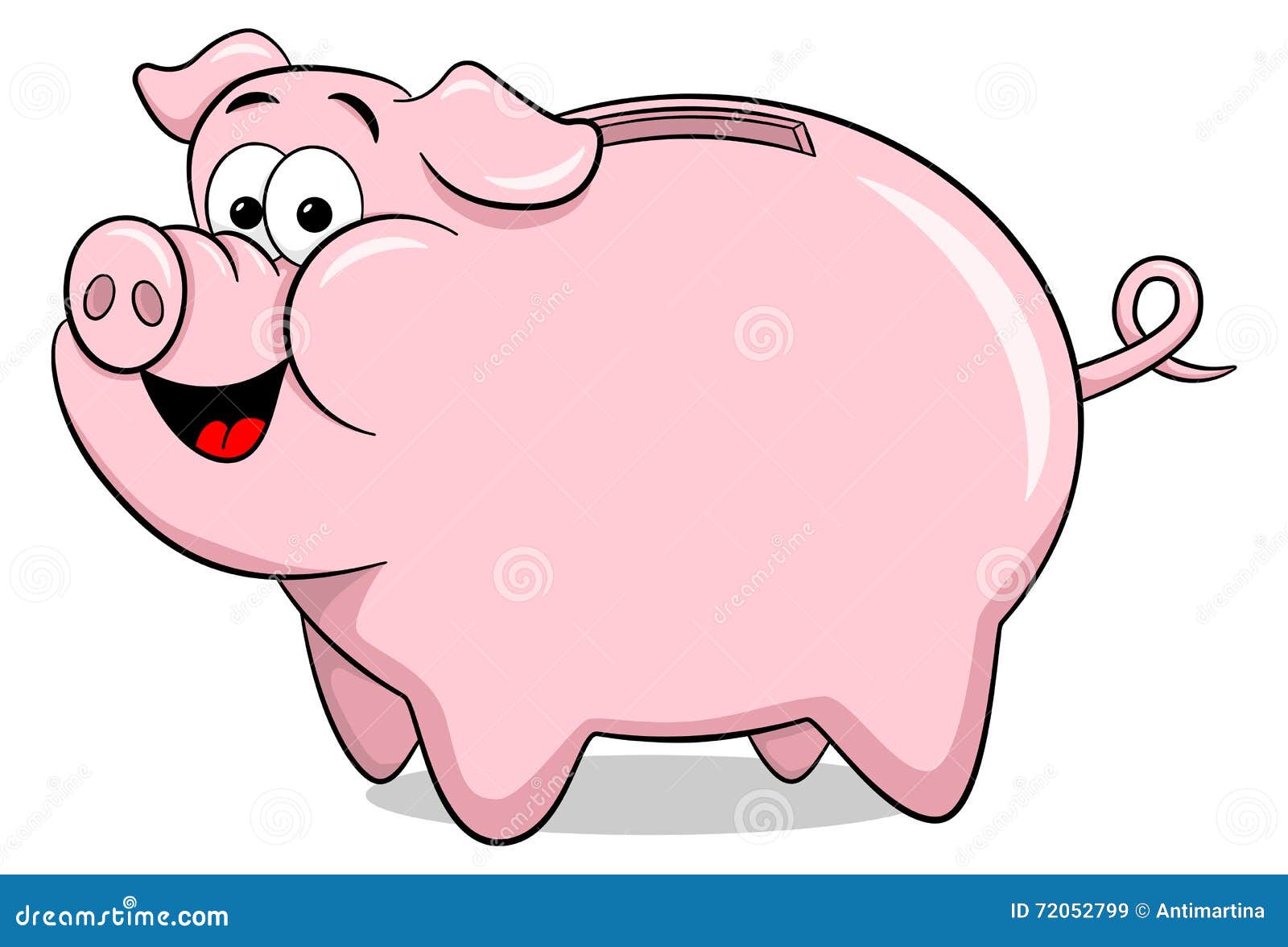 Cartoon Piggy Bank Stock Vector - Image: 72052799