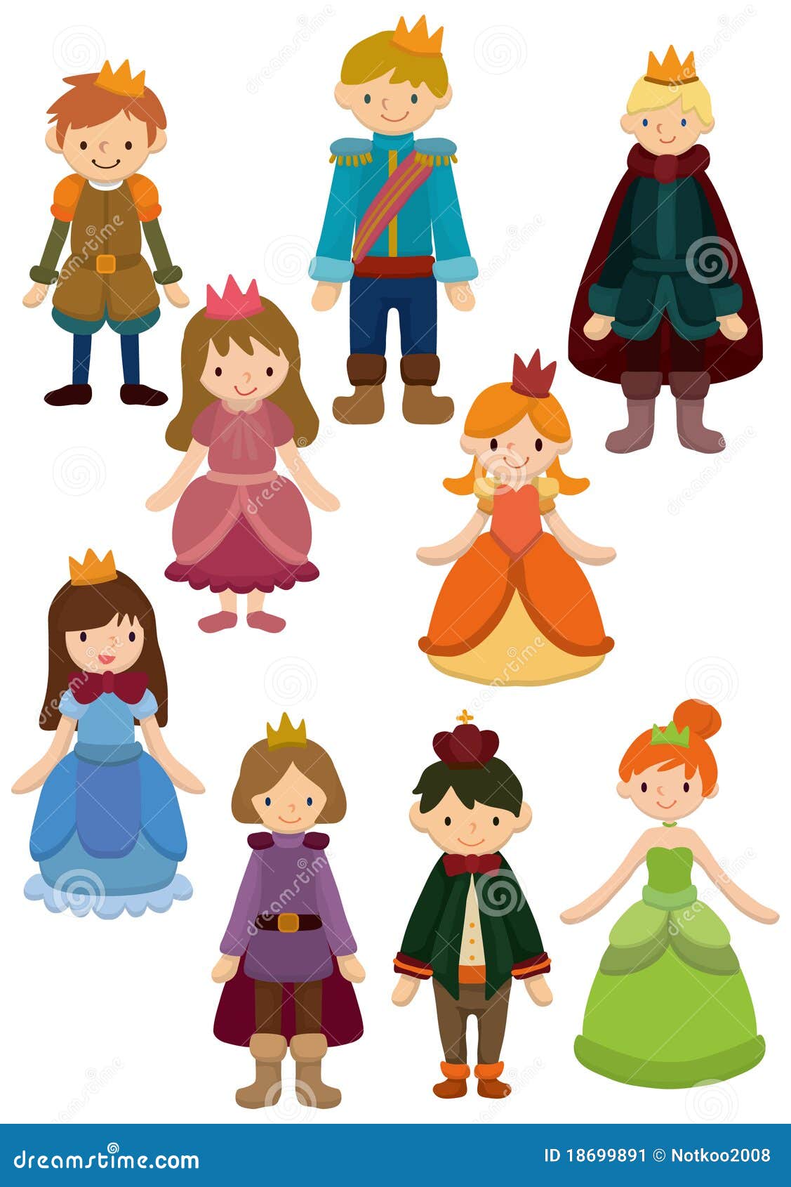 Stock Image: Cartoon Prince and Princess icon