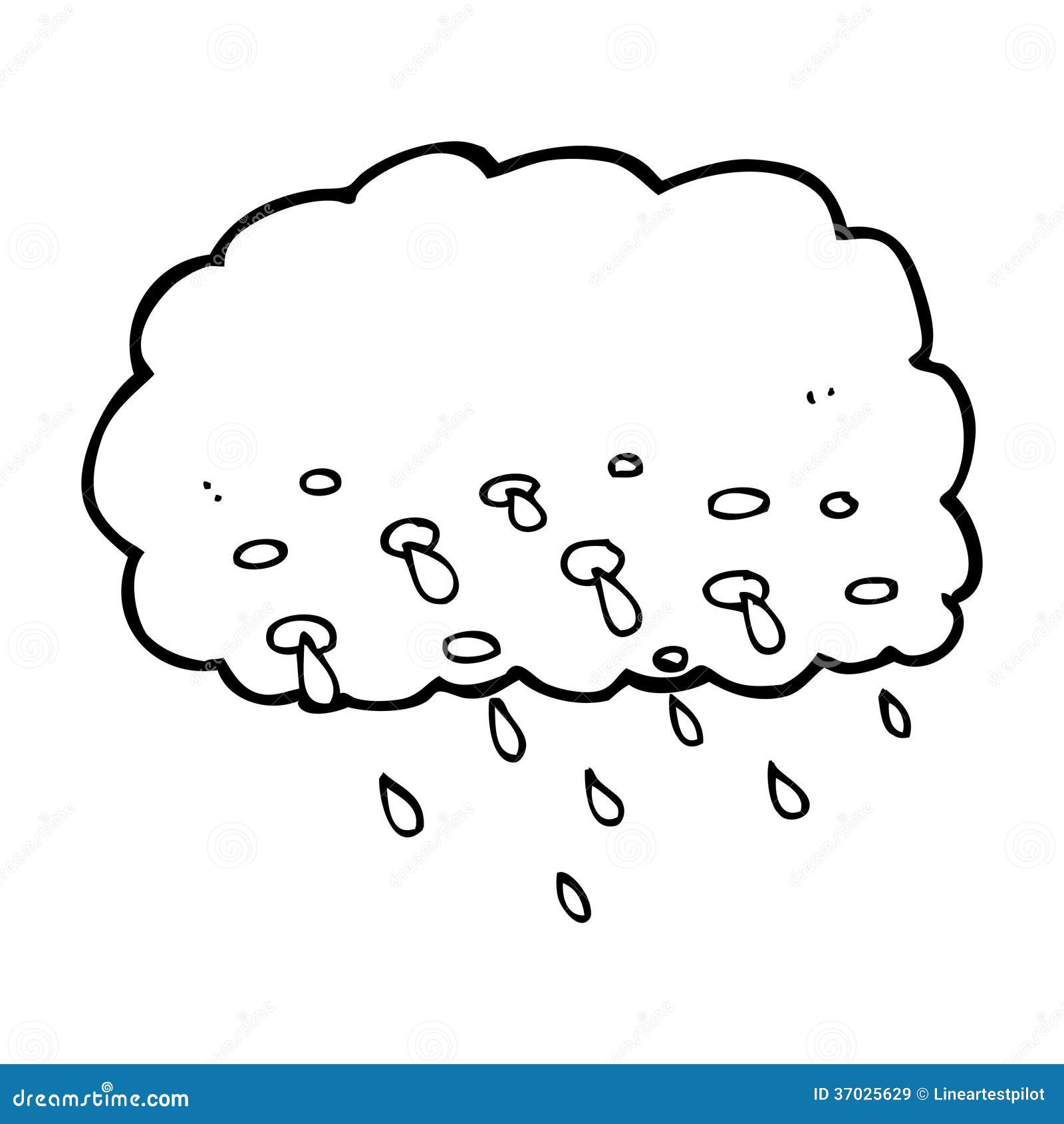 Cartoon Rain Cloud Royalty Free Stock Images - Image: 37025629