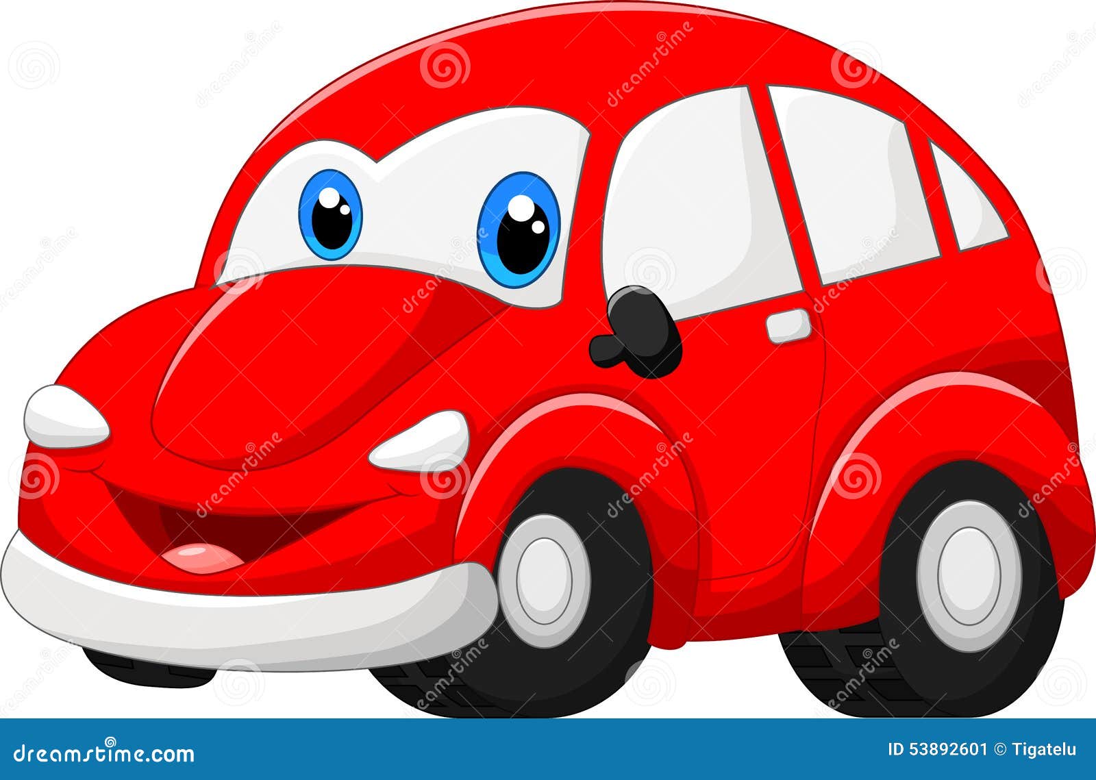 Cartoon Red Car Stock Vector  Image: 53892601