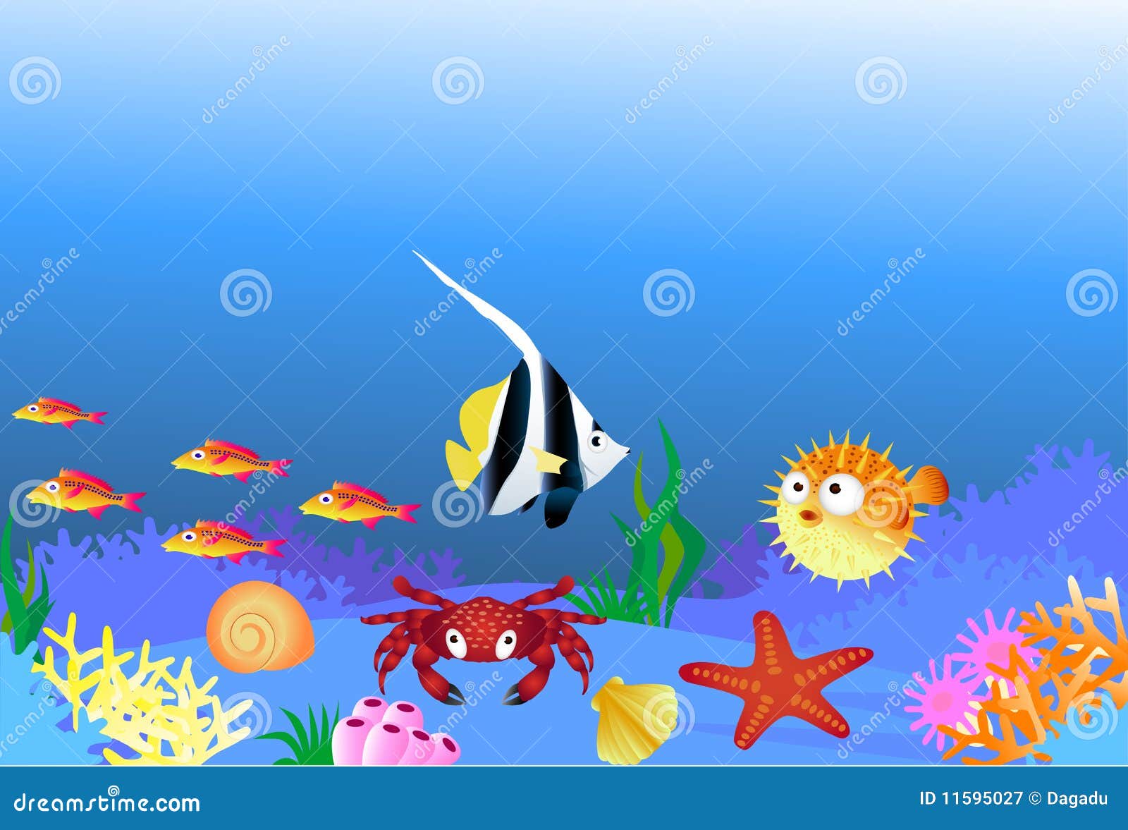 Cartoon Sea Life Royalty Free Stock Photography - Image: 11595027