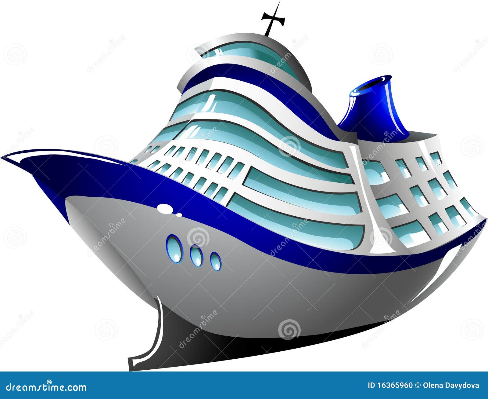 Cartoon Ship Stock Photo - Image: 16365960