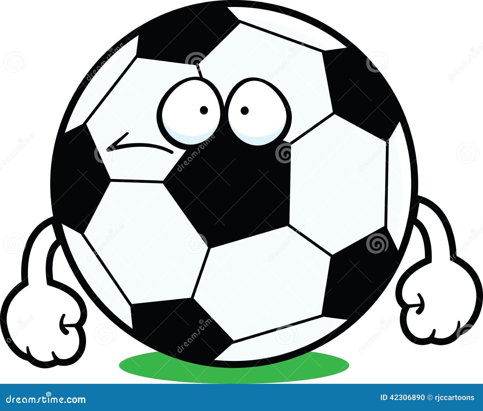 Cartoon Soccer Ball Sad Stock Vector - Image: 42306890