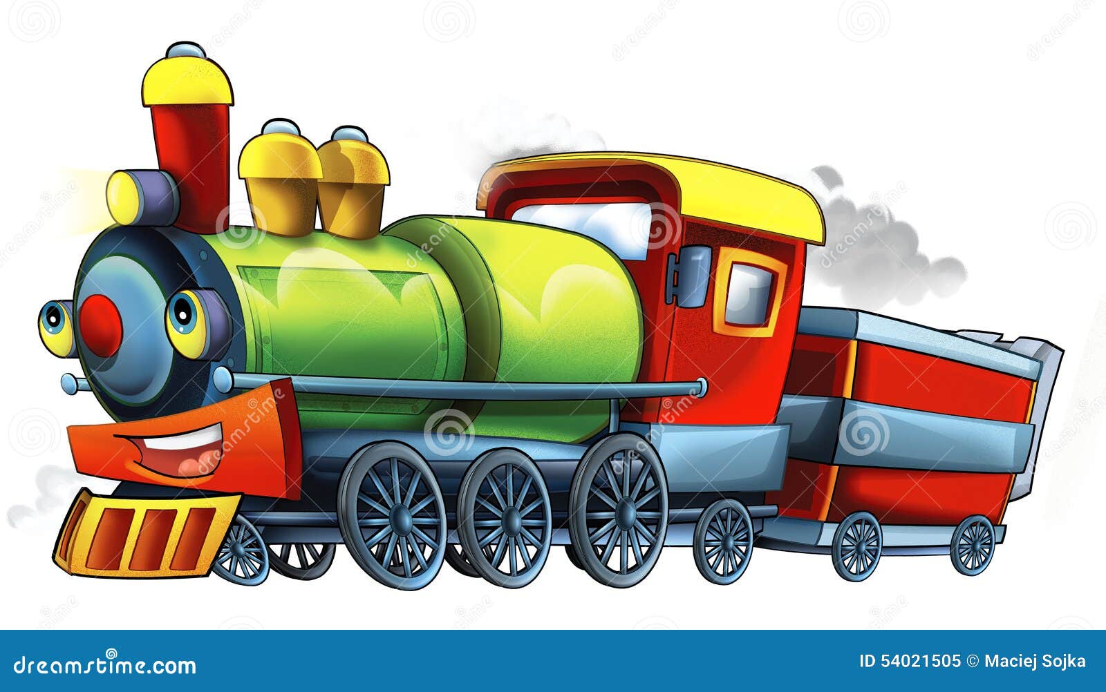 Cartoon Steam Train - Caricature Stock Illustration - Image: 54021505