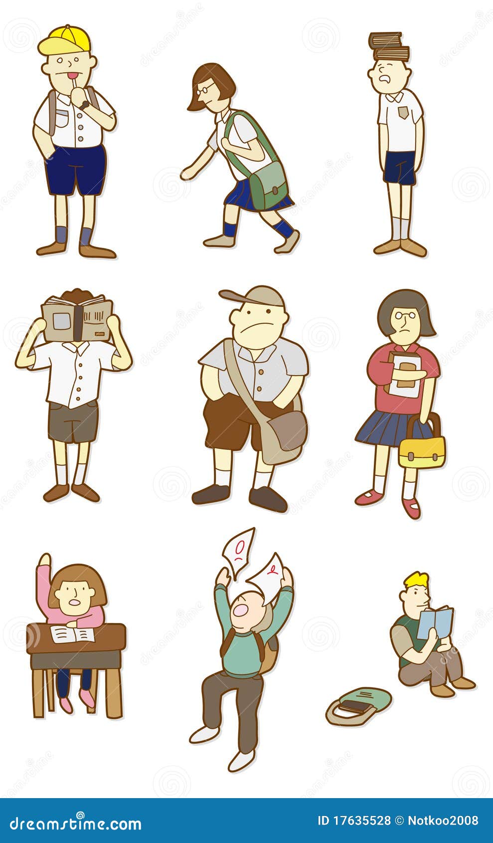 Cartoon Students Icon Royalty Free Stock Photos - Image: 17635528