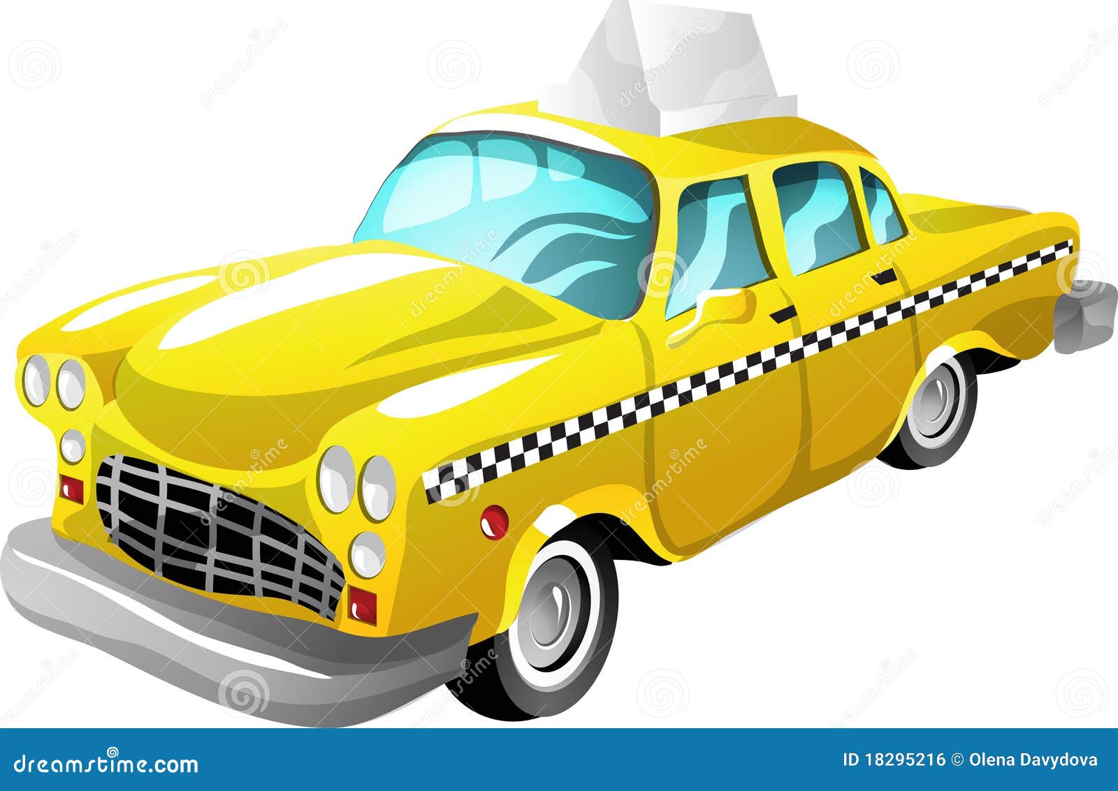 Cartoon Taxi Royalty Free Stock Image - Image: 18295216