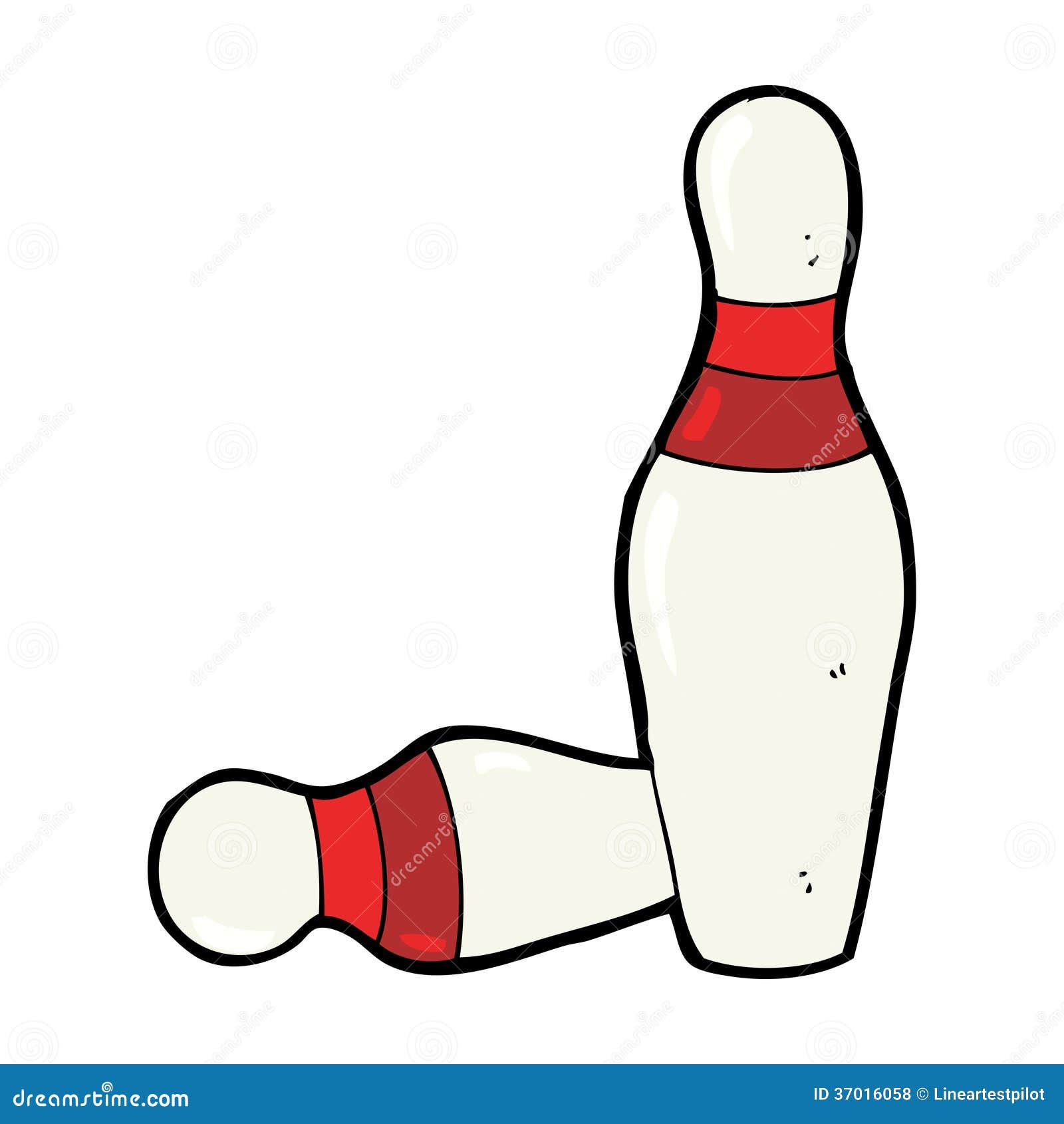 Cartoon Ten Pin Bowling Skittles Royalty Free Stock Photos - Image