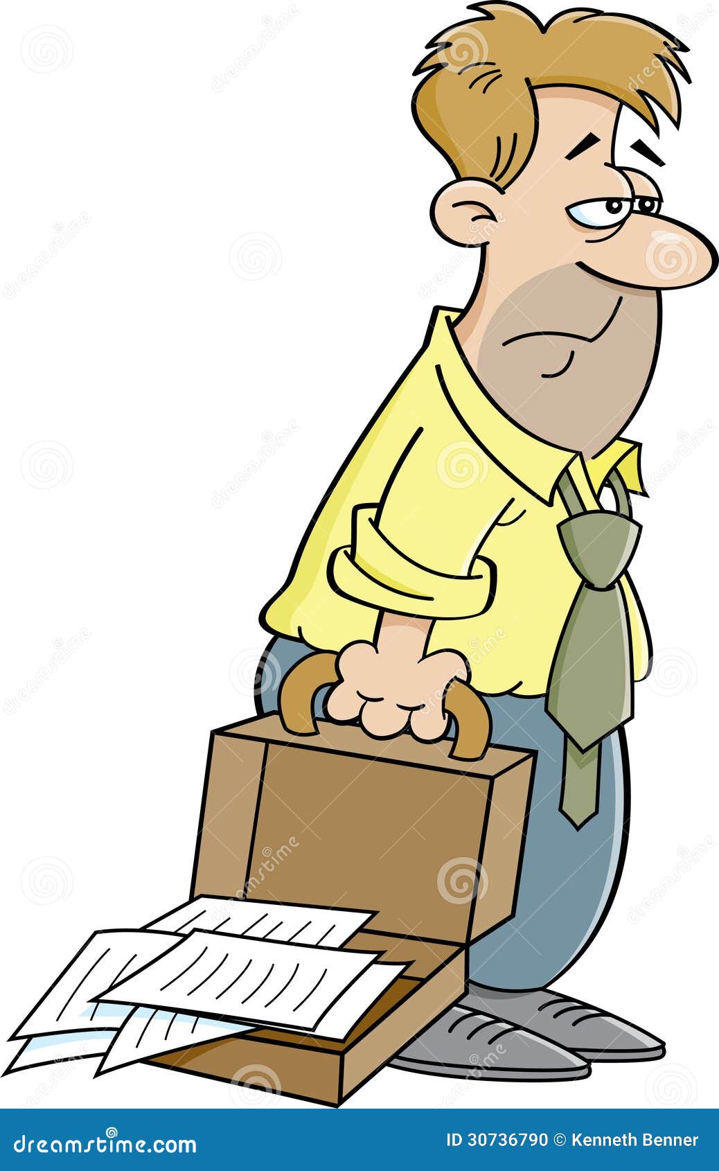 Cartoon Tired Man Stock Photo - Image: 30736790