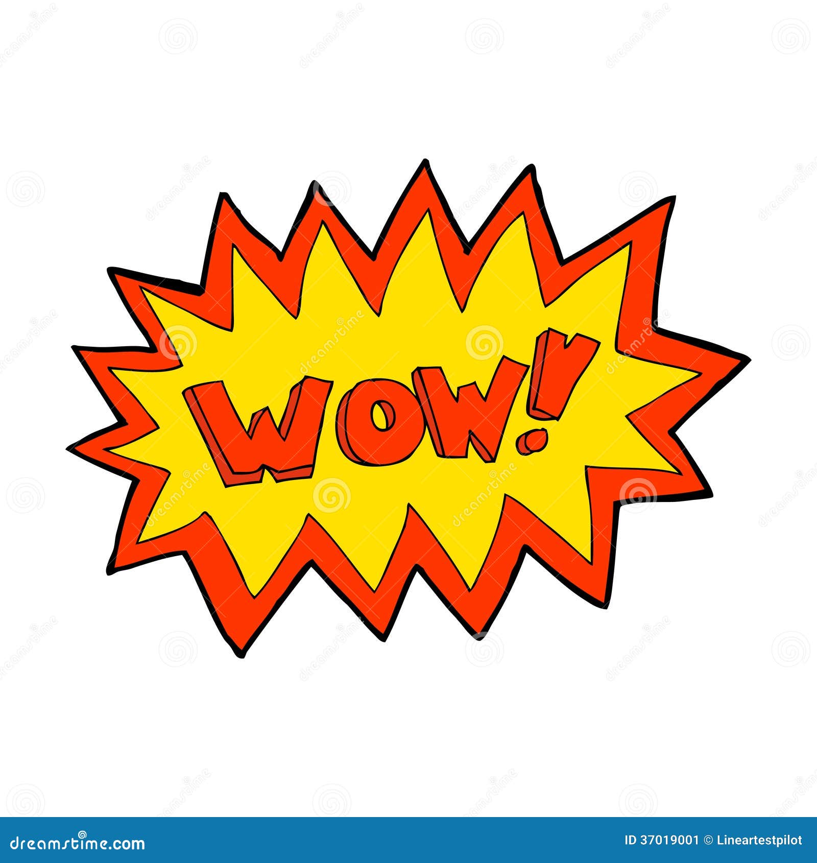 Cartoon Wow Explosion Stock Image - Image: 37019001