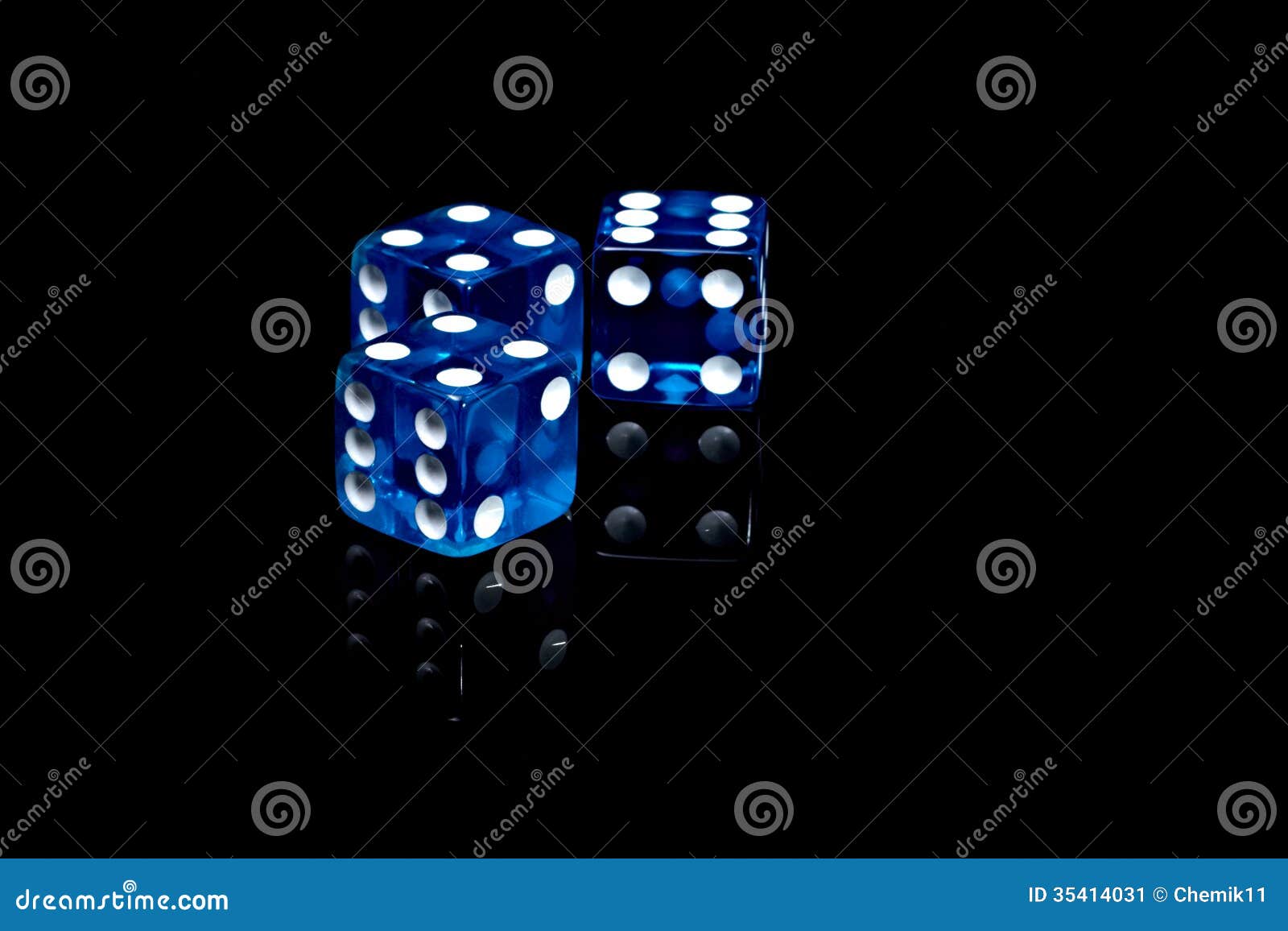 Blue casino dice
