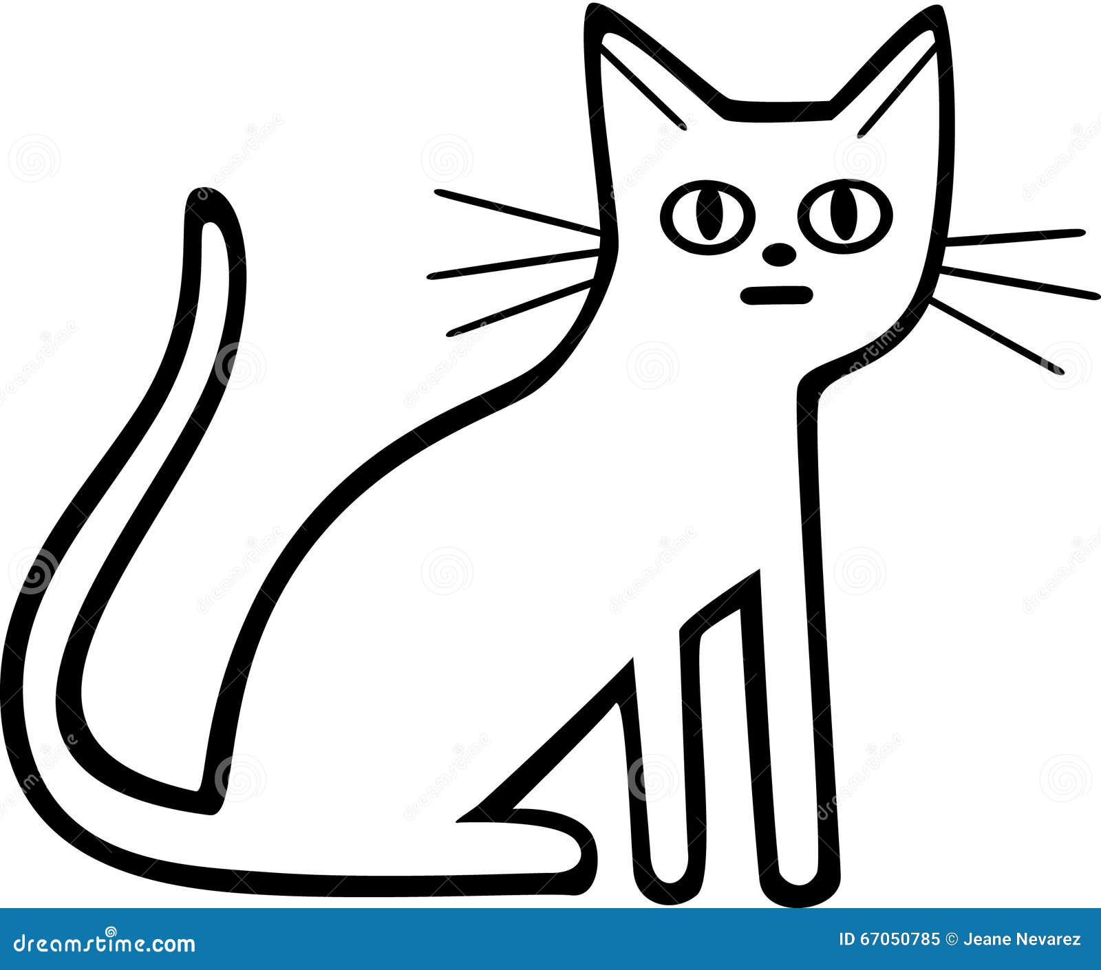 Cat Sitting Stock Vector - Image: 67050785