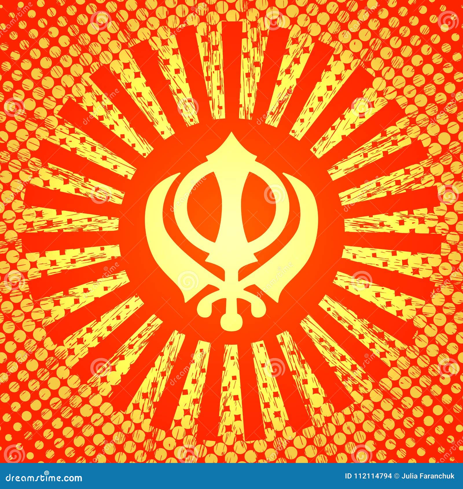 Khanda Sikh Icon Vector Illustration CartoonDealer 107169434