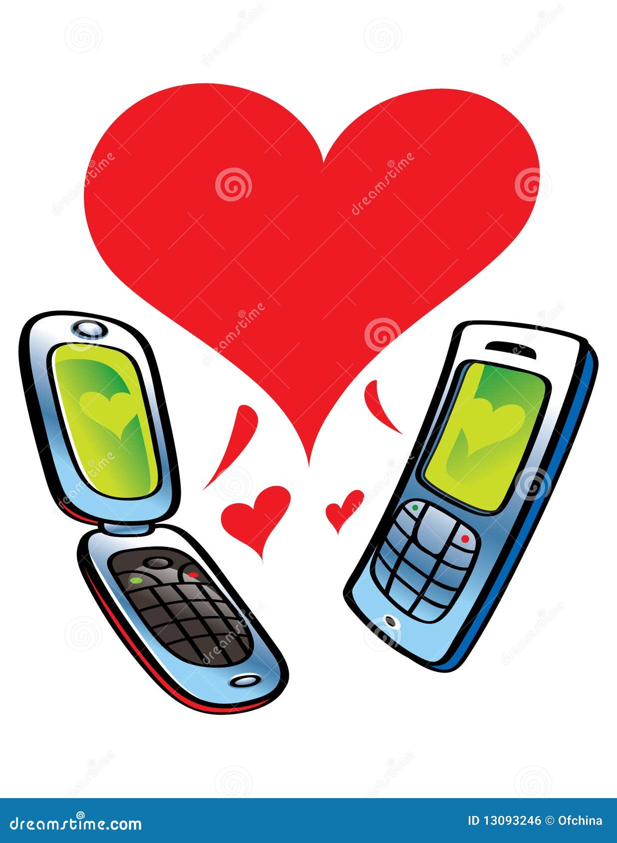 Cell Phone Love Royalty Free Stock Image - Image: 13093246