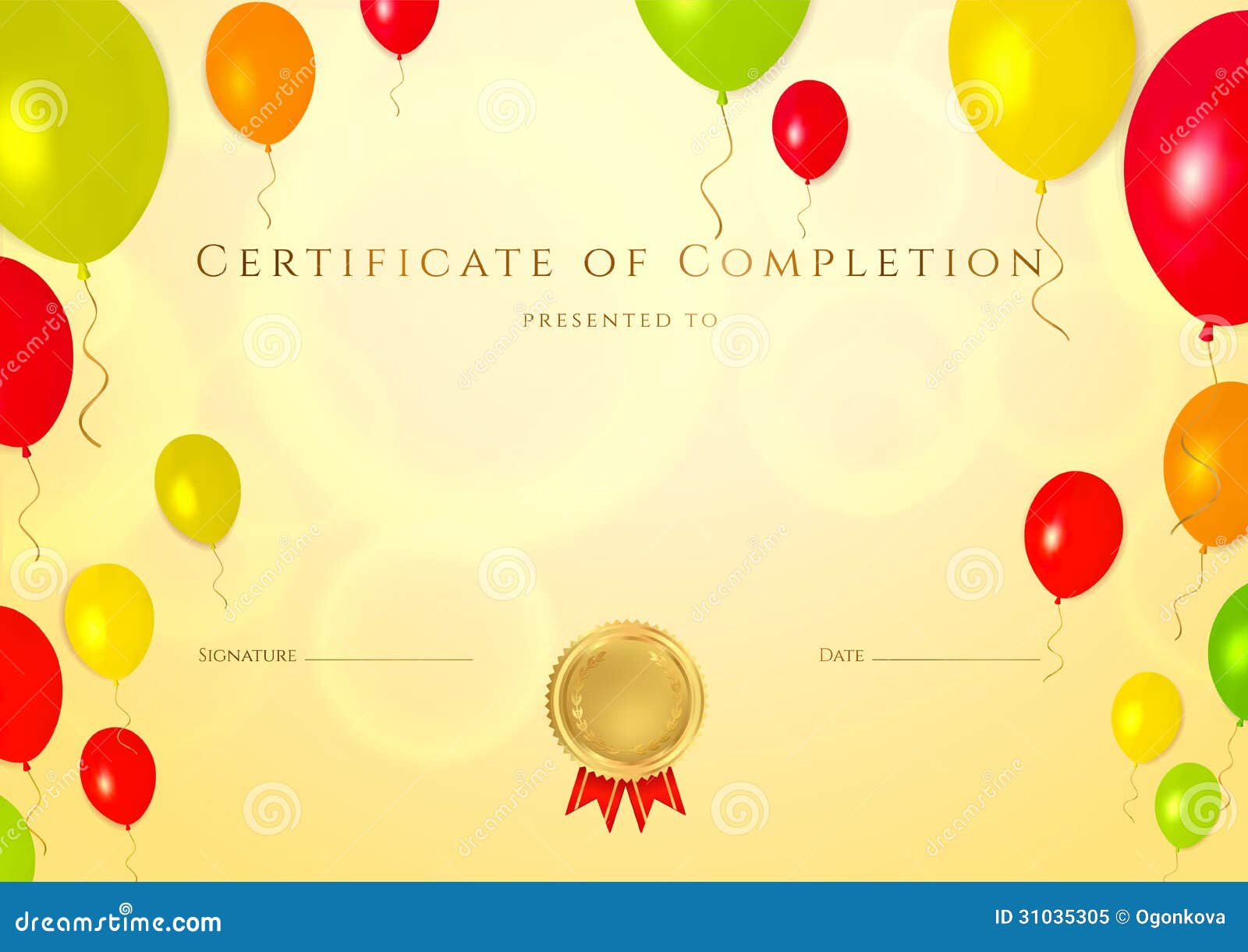 Kids Completion Certificate Template Kids Completion Certificate Template
