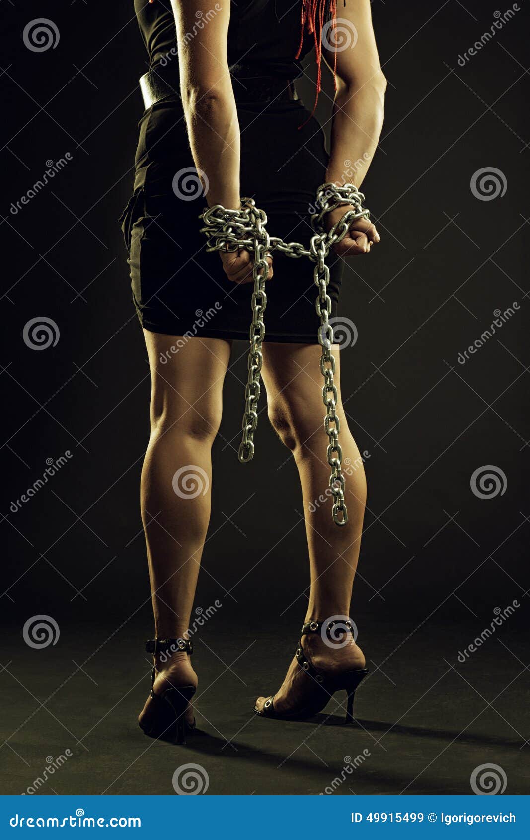 Chained Victim Stock Image Image Of Fright Pain Dress