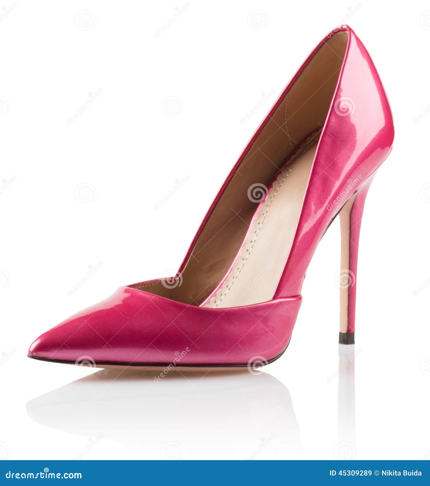 Chaussure Rose De Talon Haut De Femme Photo stock - Image: 45309289