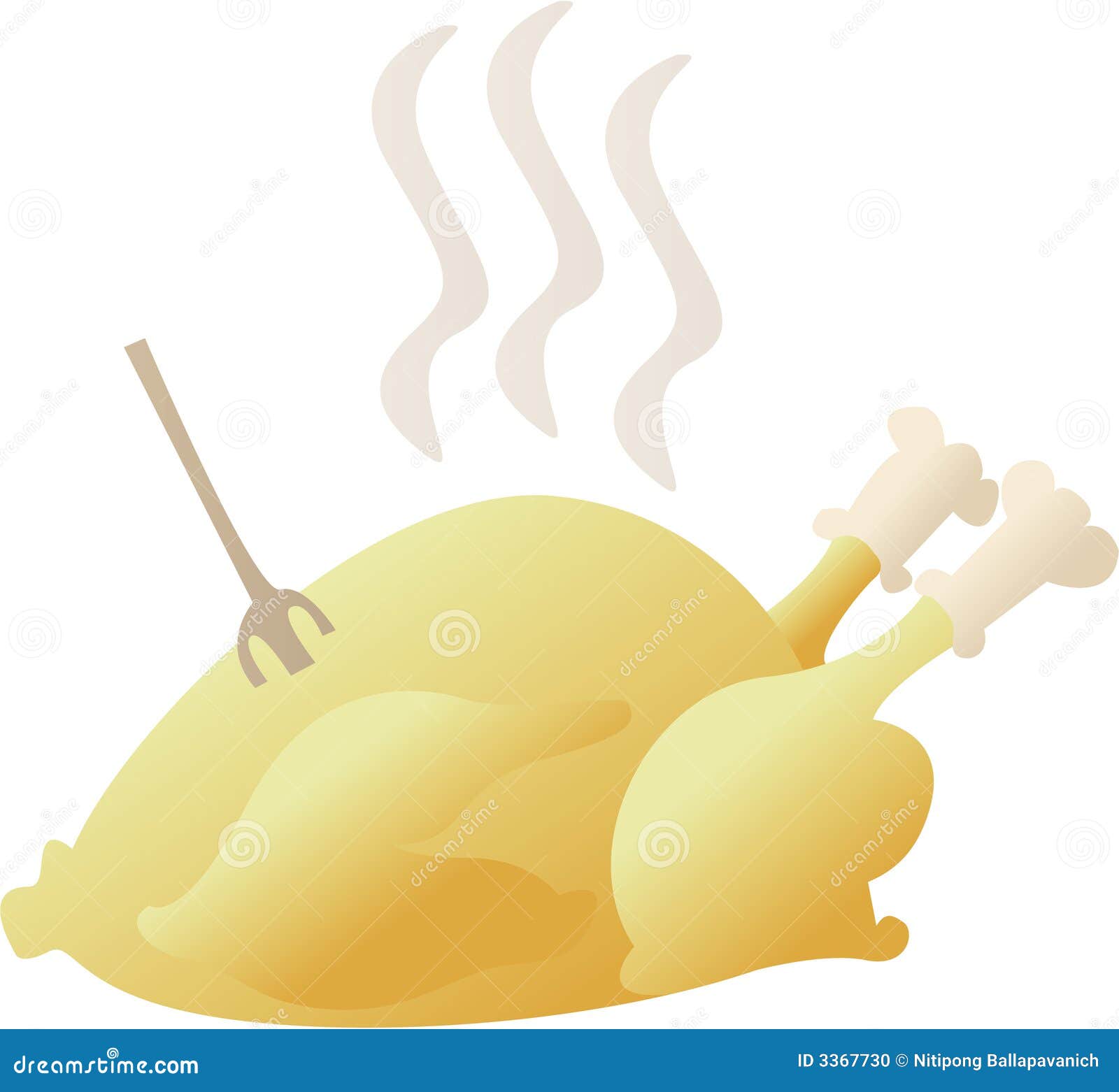 Illustrations vector clip art Chicken eat.