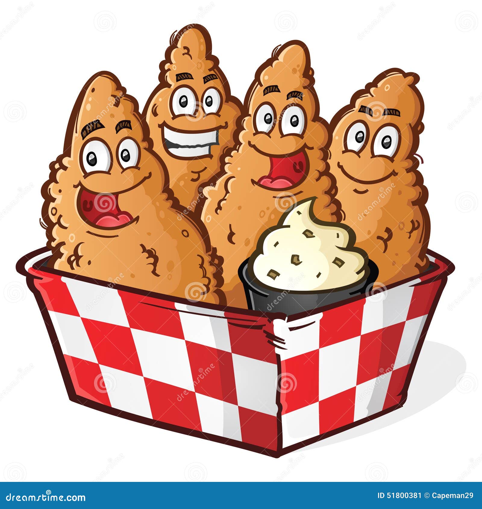 Chicken Tender Cartoon Characters Stock Vector - Image: 51800381