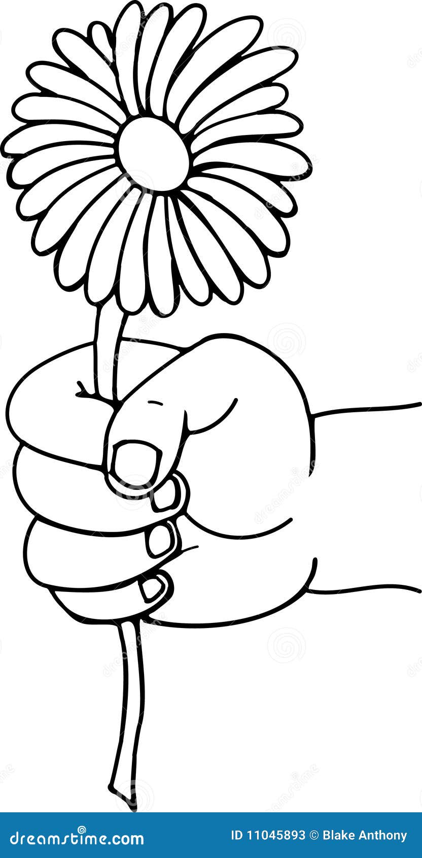 clipart hand holding flower - photo #1