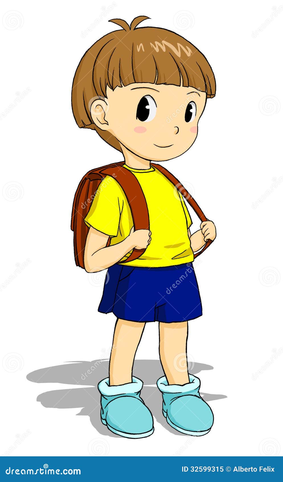 Child With Schoolbag Royalty Free Stock Photo - Image ...