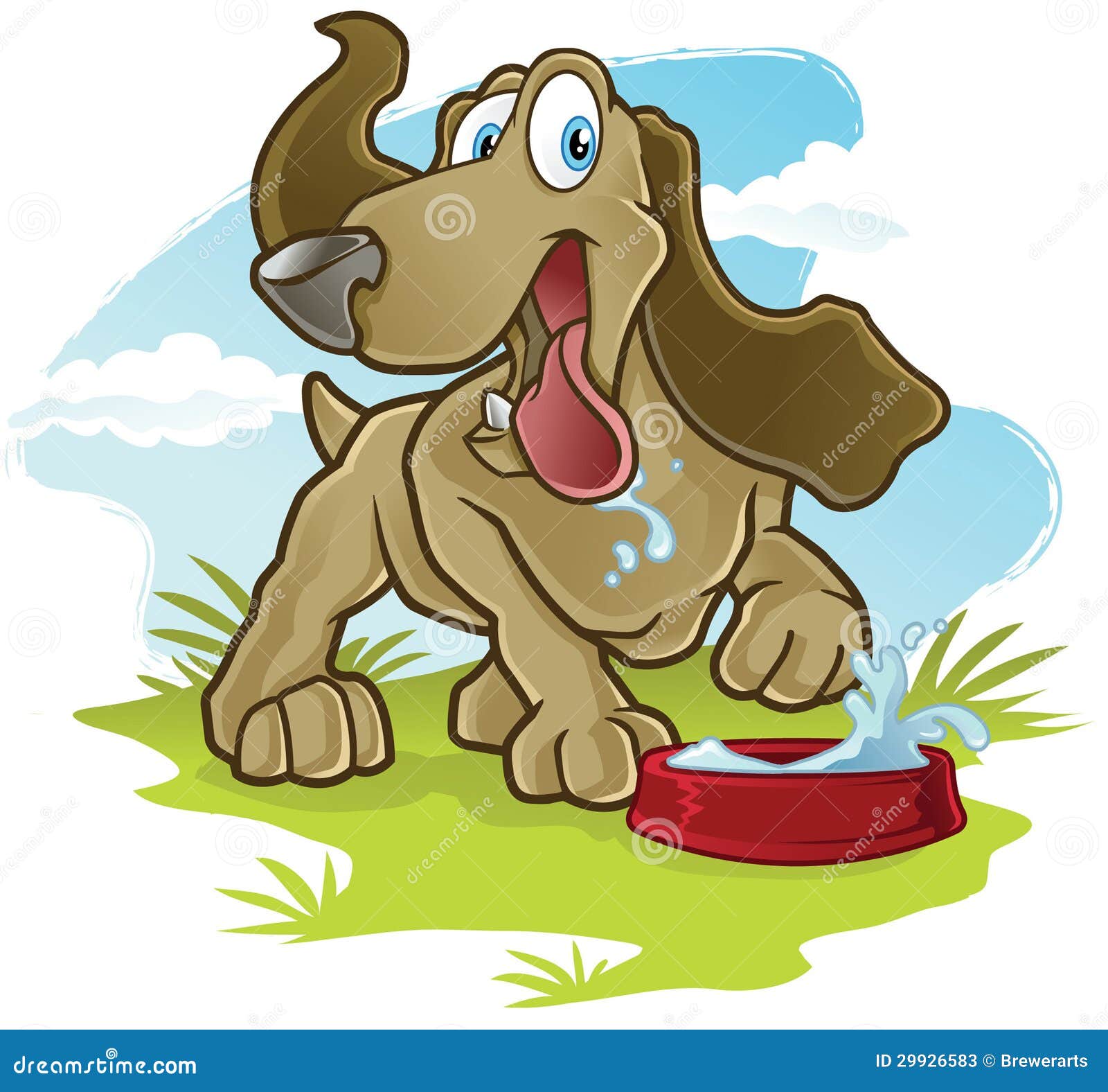 dog drinking water clipart - photo #1