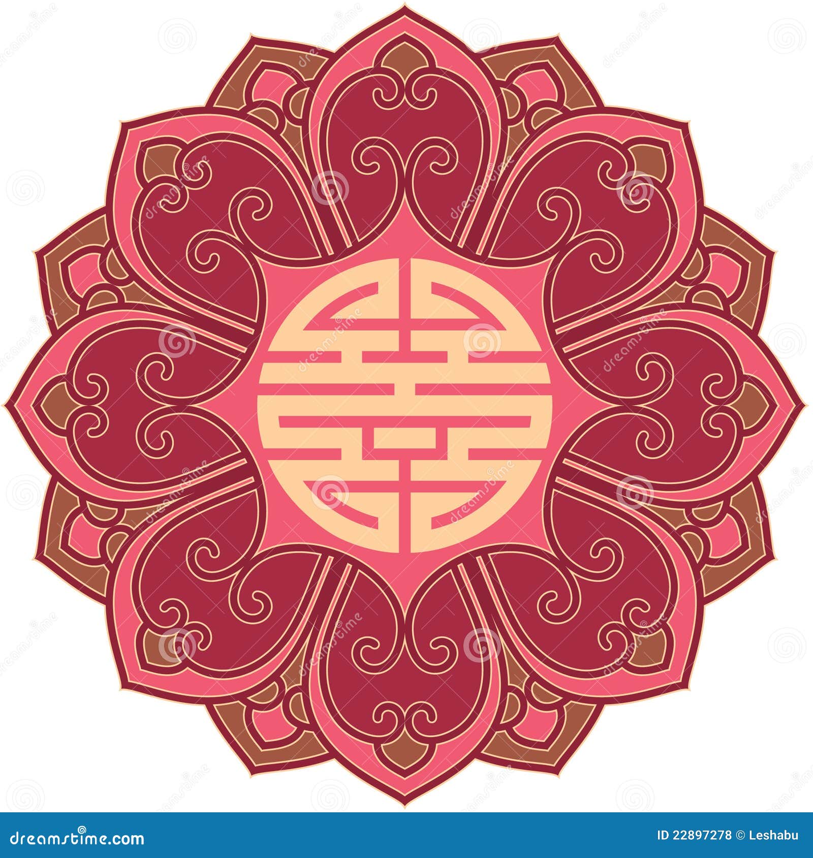 Chinese Flower Design Element Royalty Free Stock Photos - Image: 22897278