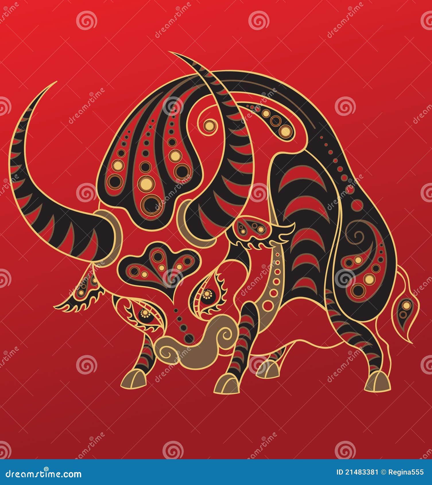 Chinese Horoscope. Year Of The Ox Stock Image Image 21483381