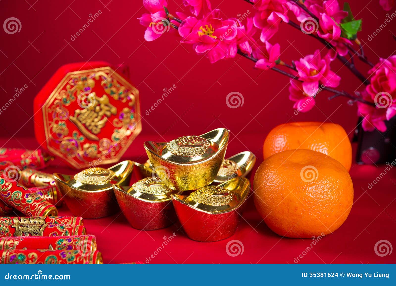 Chinese New Year Decorations,generci Chinese Character Symbolize Stock ...