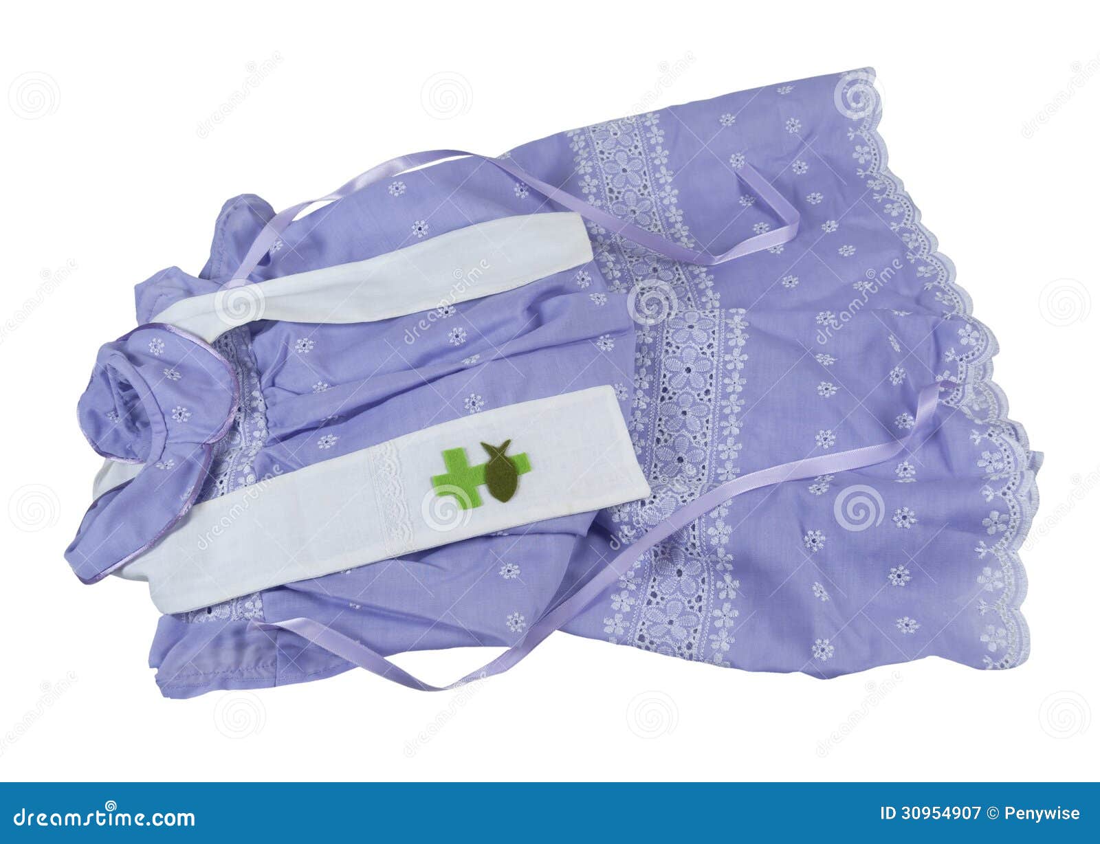 Christening Gown and Sash worn during the baptismal ceremony - path 