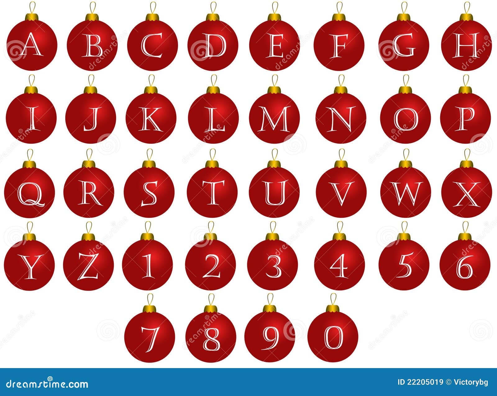 Christmas Alphabet Balls Royalty Free Stock Images - Image: 22205019