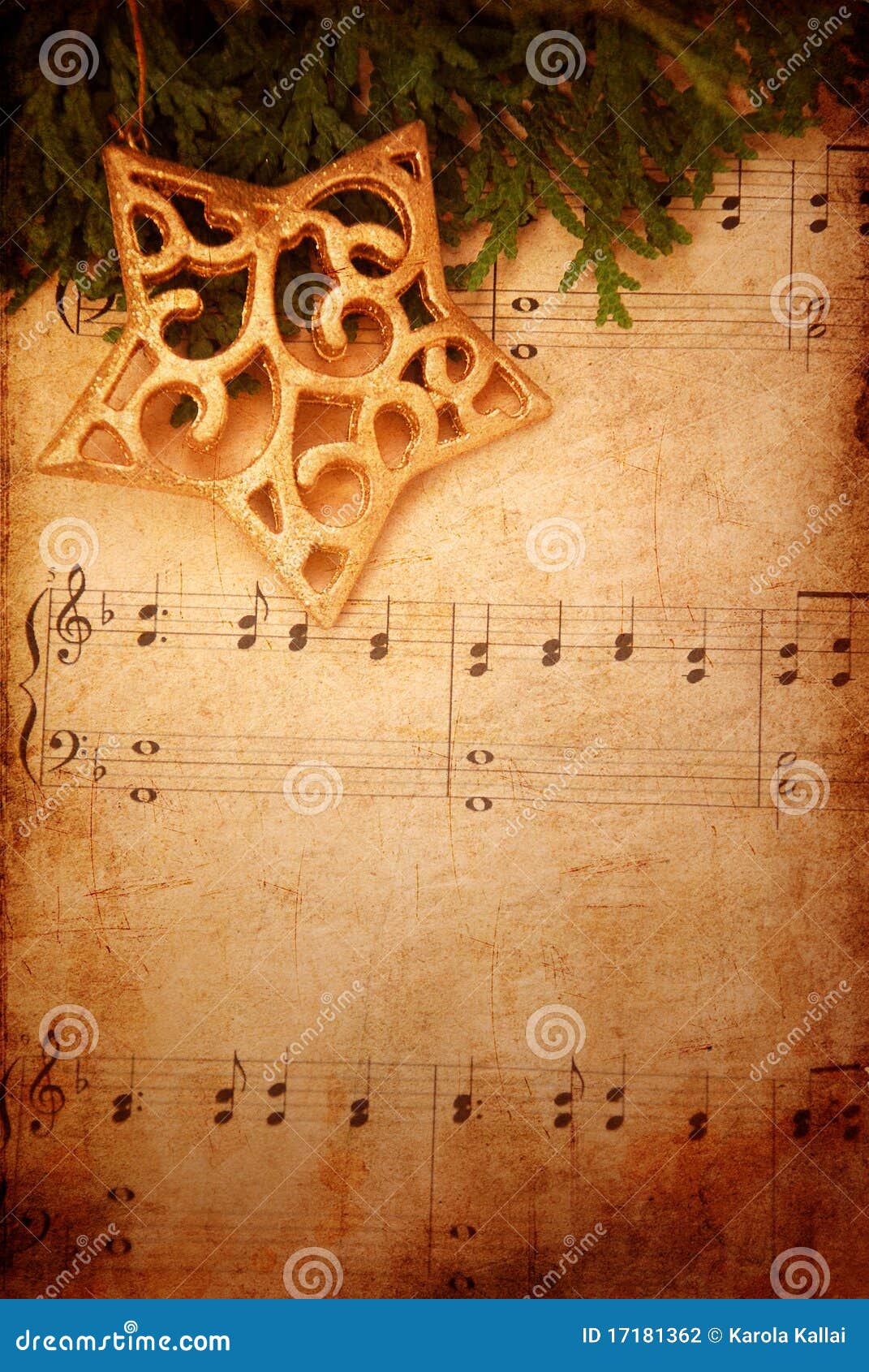 christmas background with old sheet music stock music notes christmas ornament